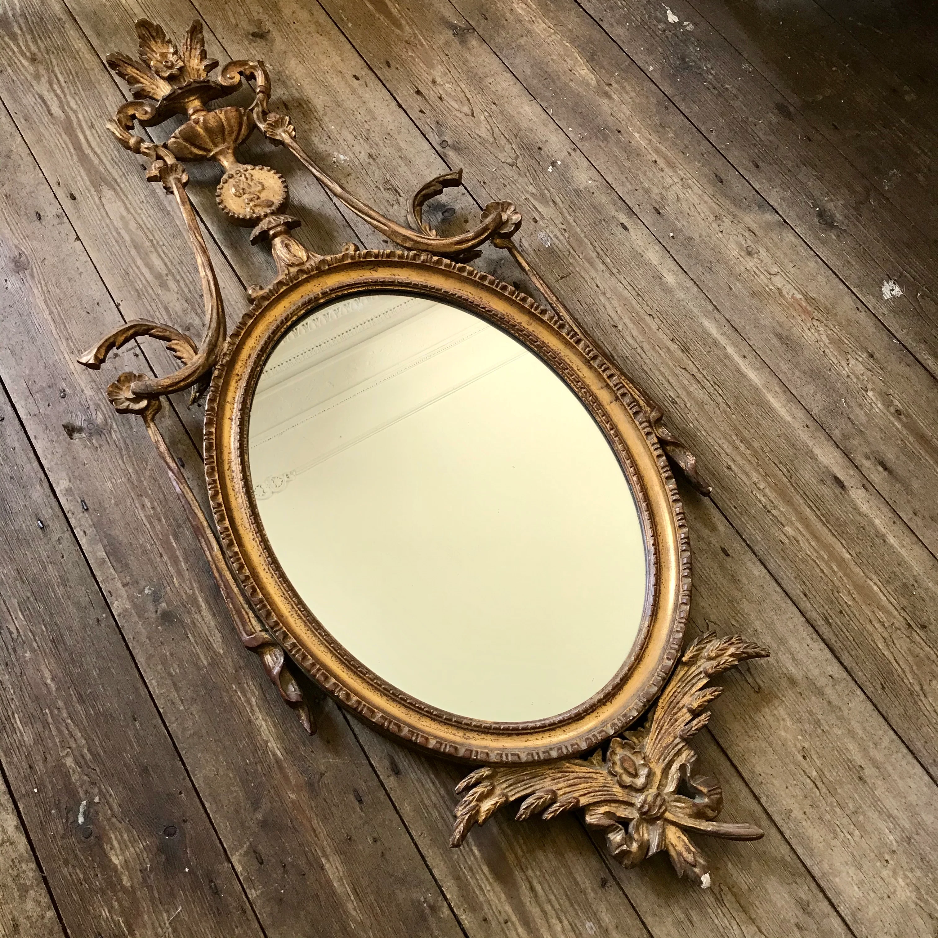 Late 19th Century Classical Style Oval Mirror - Image 7