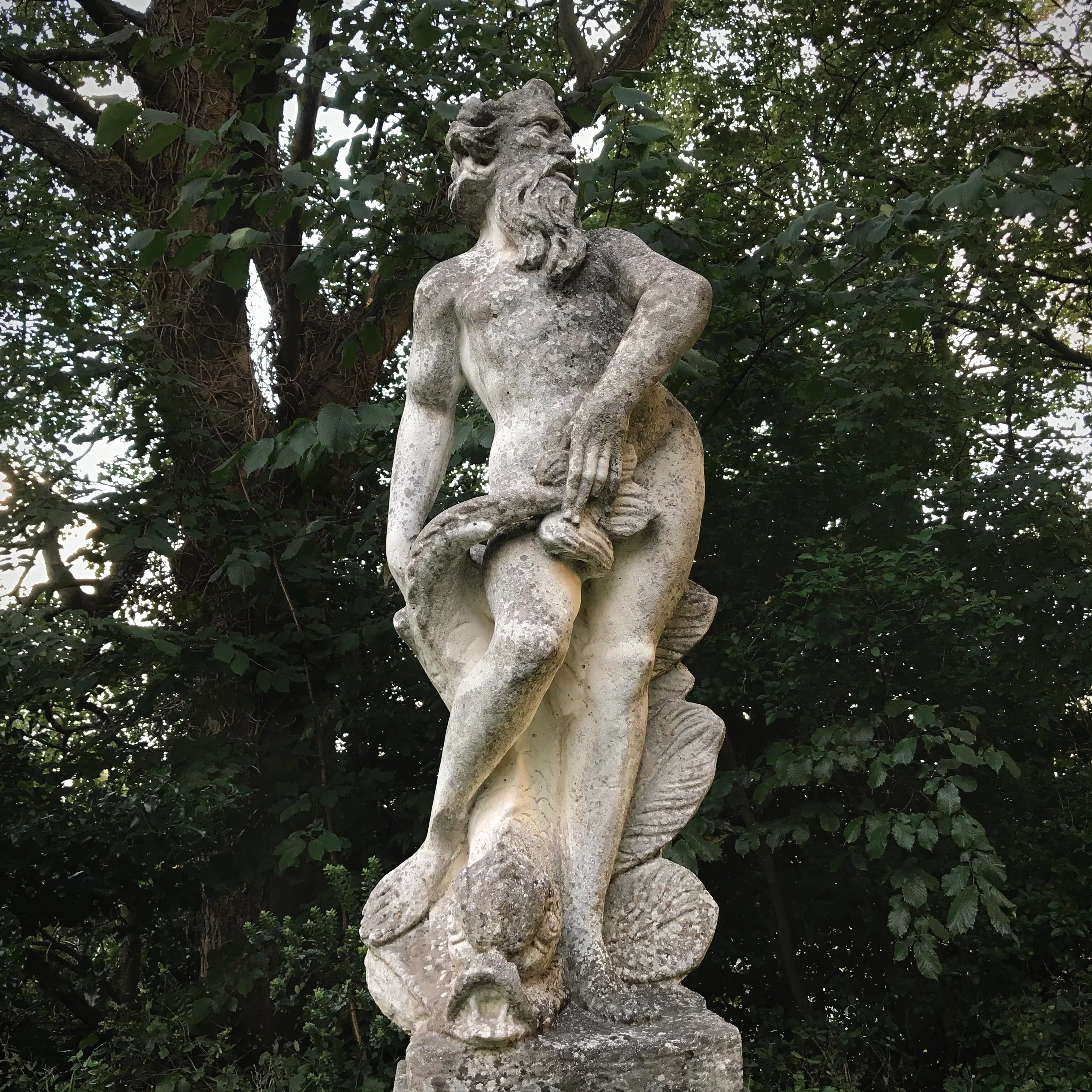 Life Scale Statue of Neptune with Dolphin - Image 2