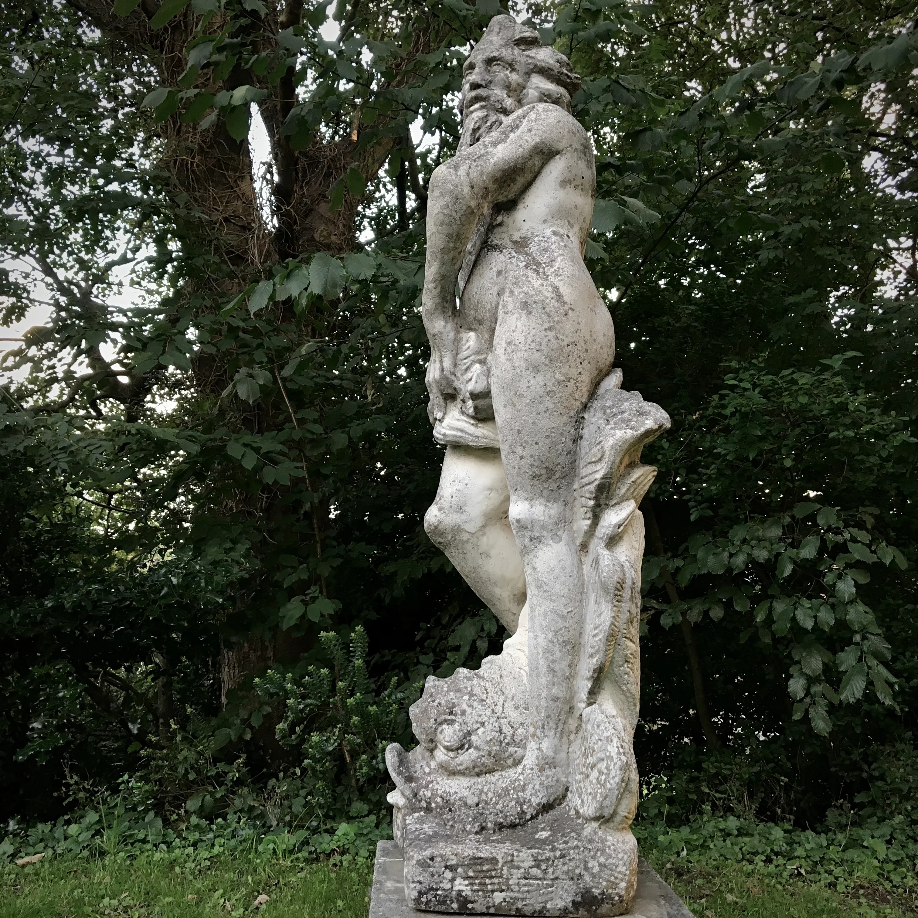 Life Scale Statue of Neptune with Dolphin - Image 8