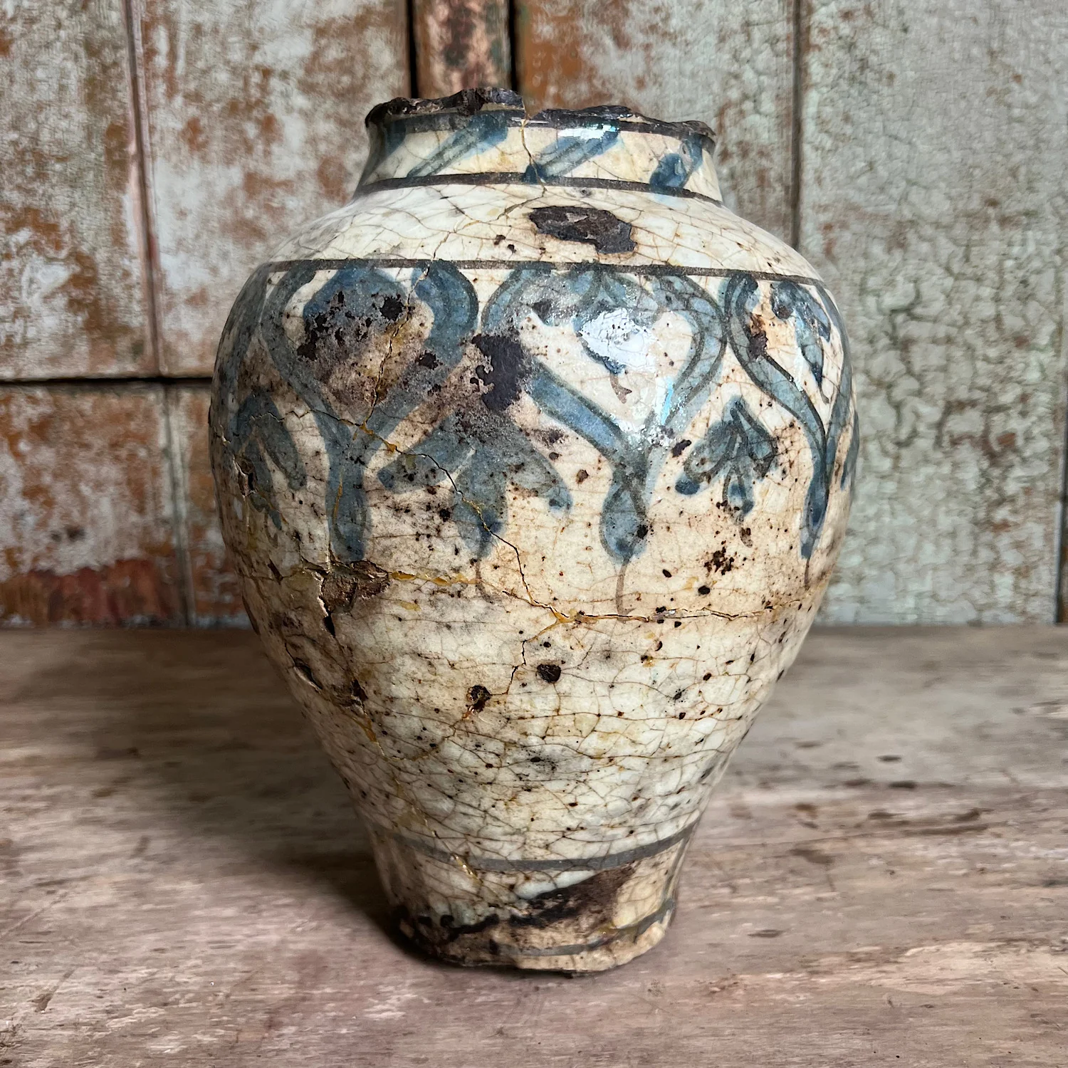 Mamluk Safavid Islamic Ceramic Jar c.1450 - Image 9