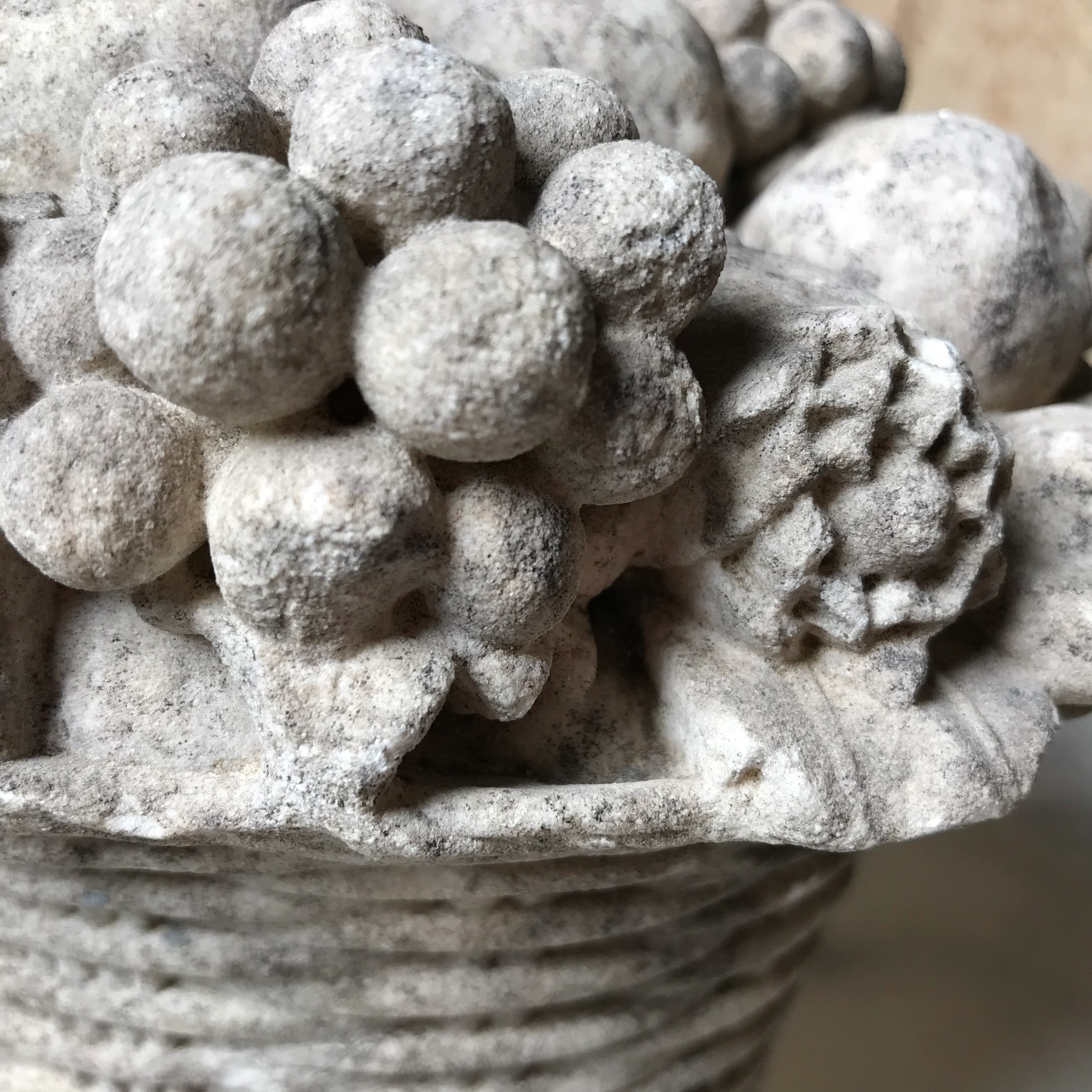 English Marble Basket of Fruits c.1750 - Image 10