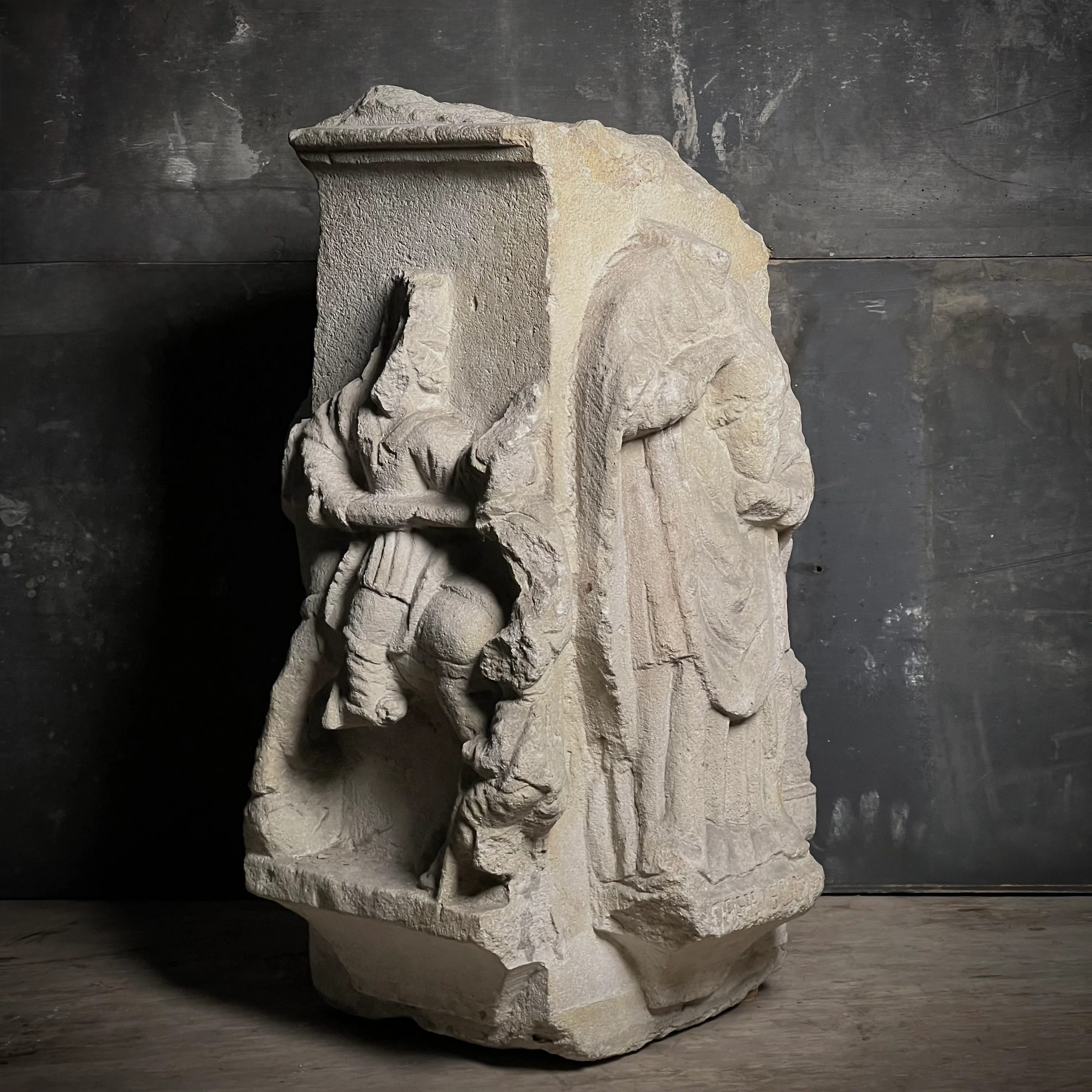 A Four-Sided French Gothic Limestone Capital or Pedestal from a Shrine or Chapel, Northern France, c.1280–1350 - Image 20
