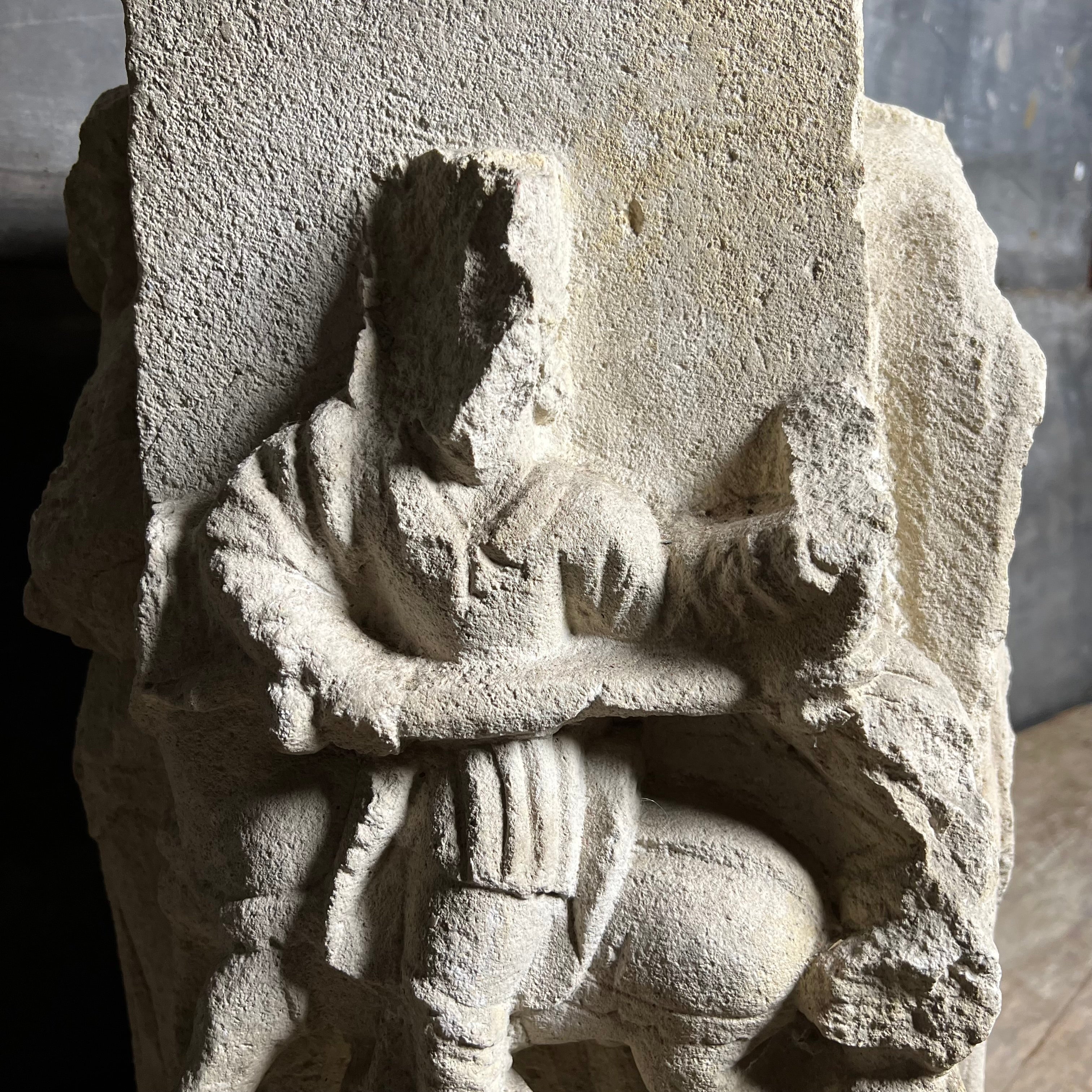 A Four-Sided French Gothic Limestone Capital or Pedestal from a Shrine or Chapel, Northern France, c.1280–1350 - Image 21