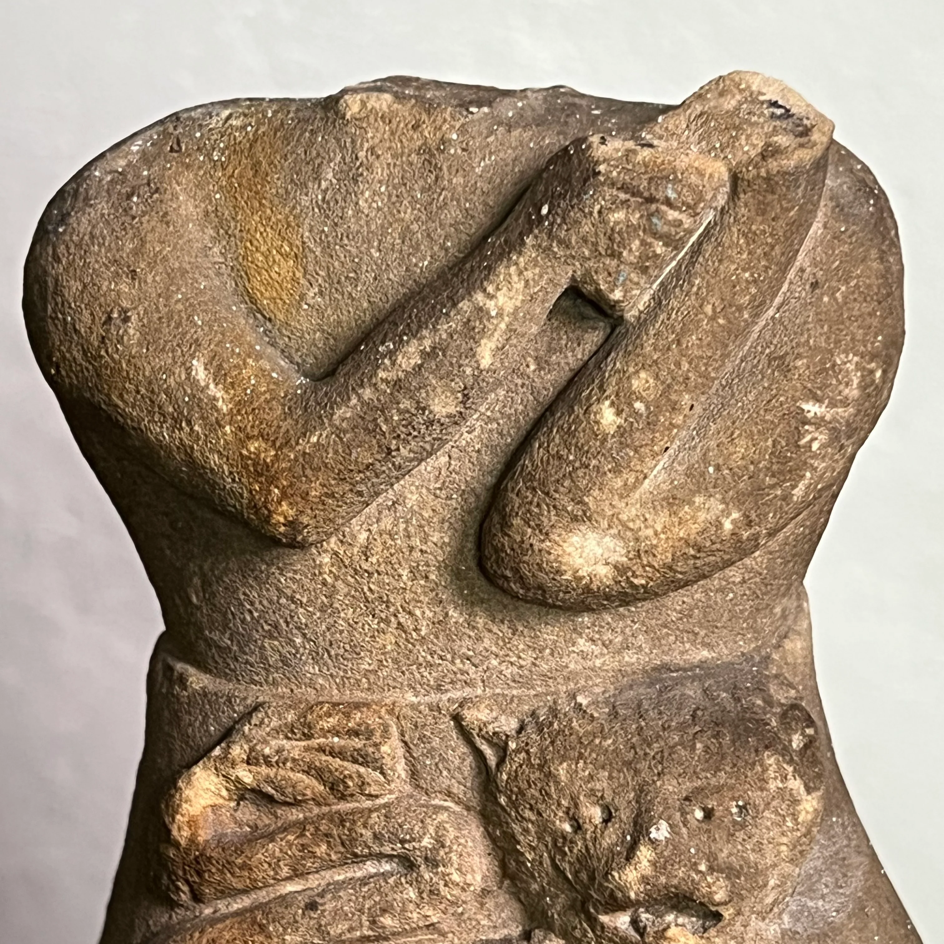 Medieval Sandstone Carving Figure with Lion and Severed Heads 12th–14th Century - Image 12