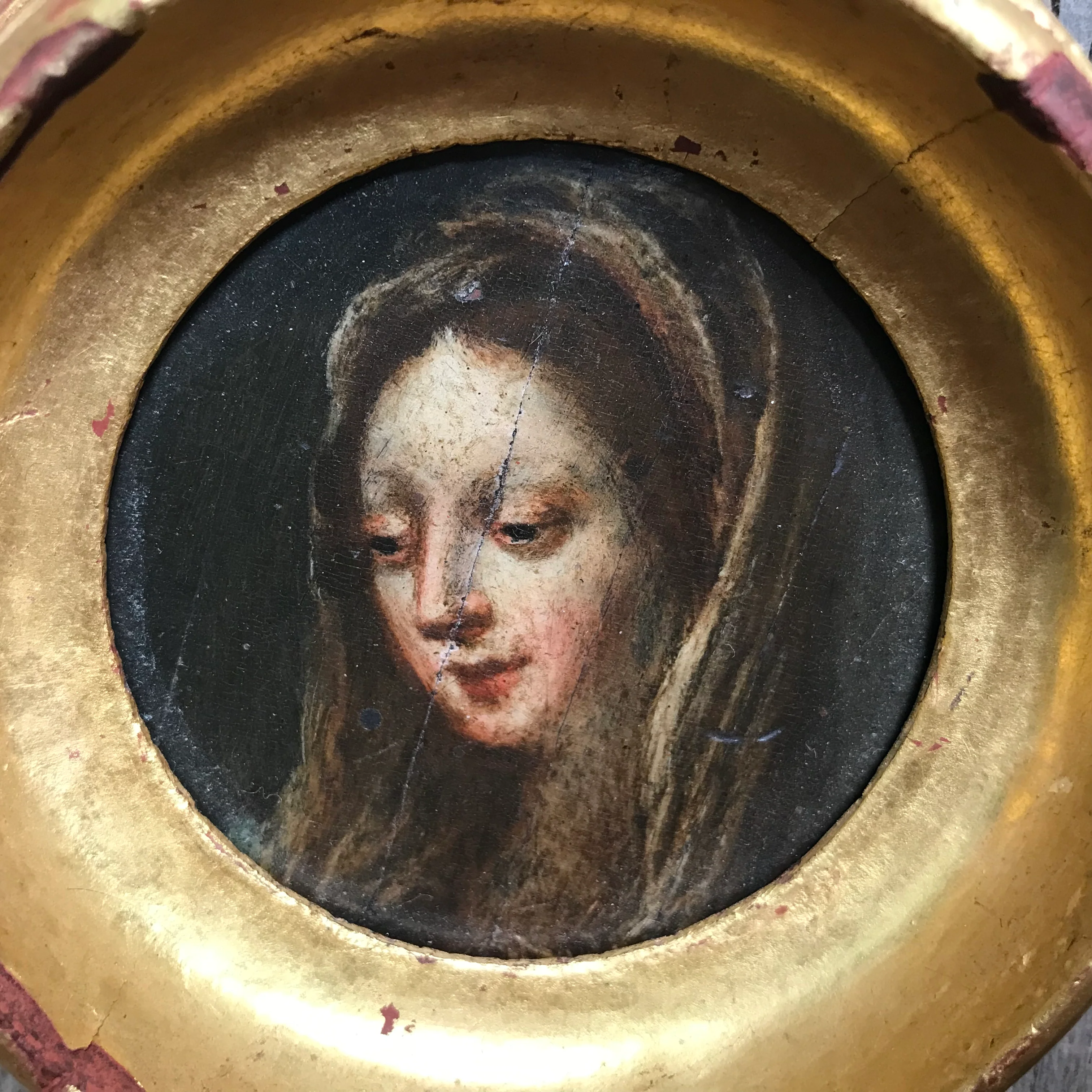 Miniature Painting of The Virgin Mary c.1790 - Image 2
