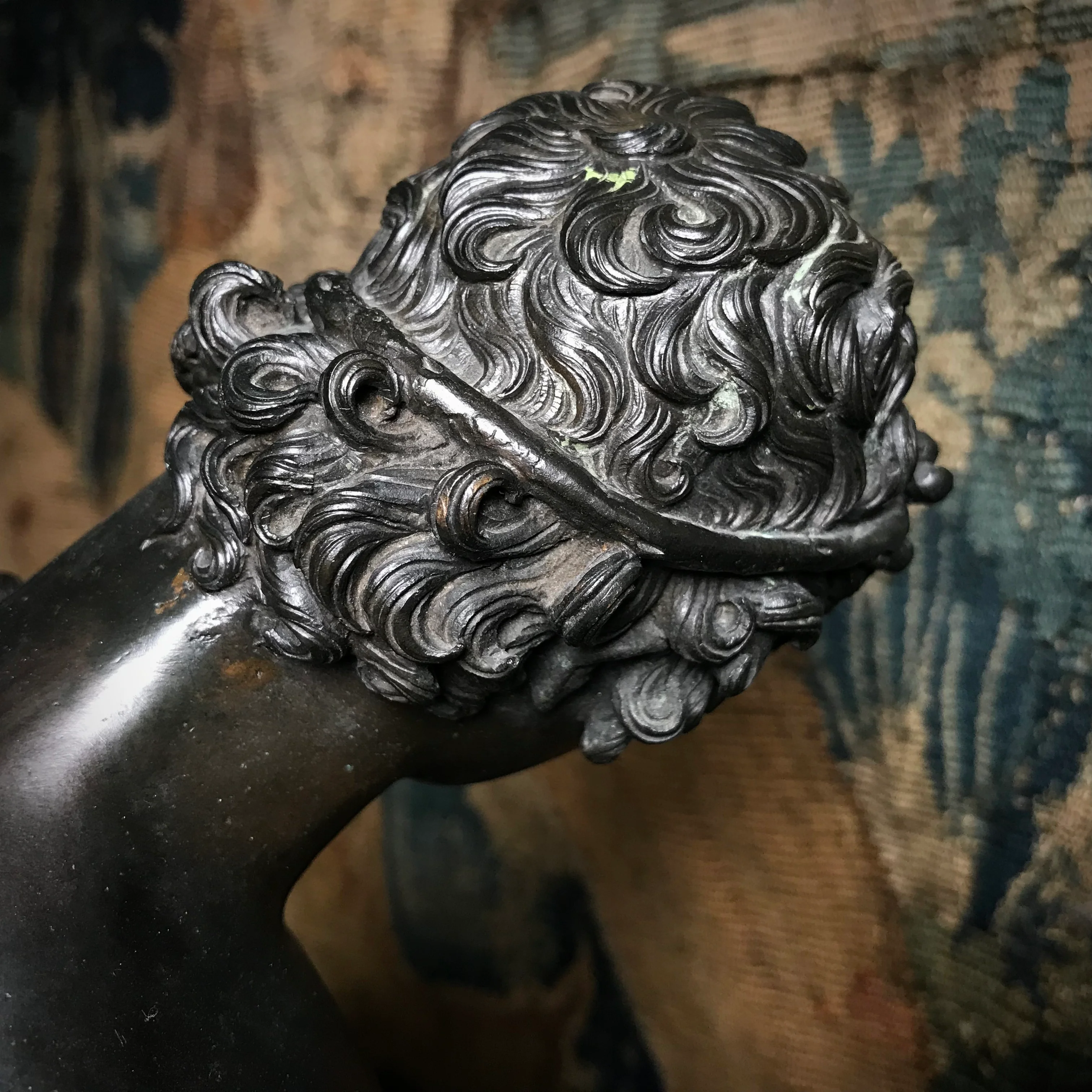 “Narcissus” Bronze by Sabatino de Angelis & Fils dated 1889 - Image 14