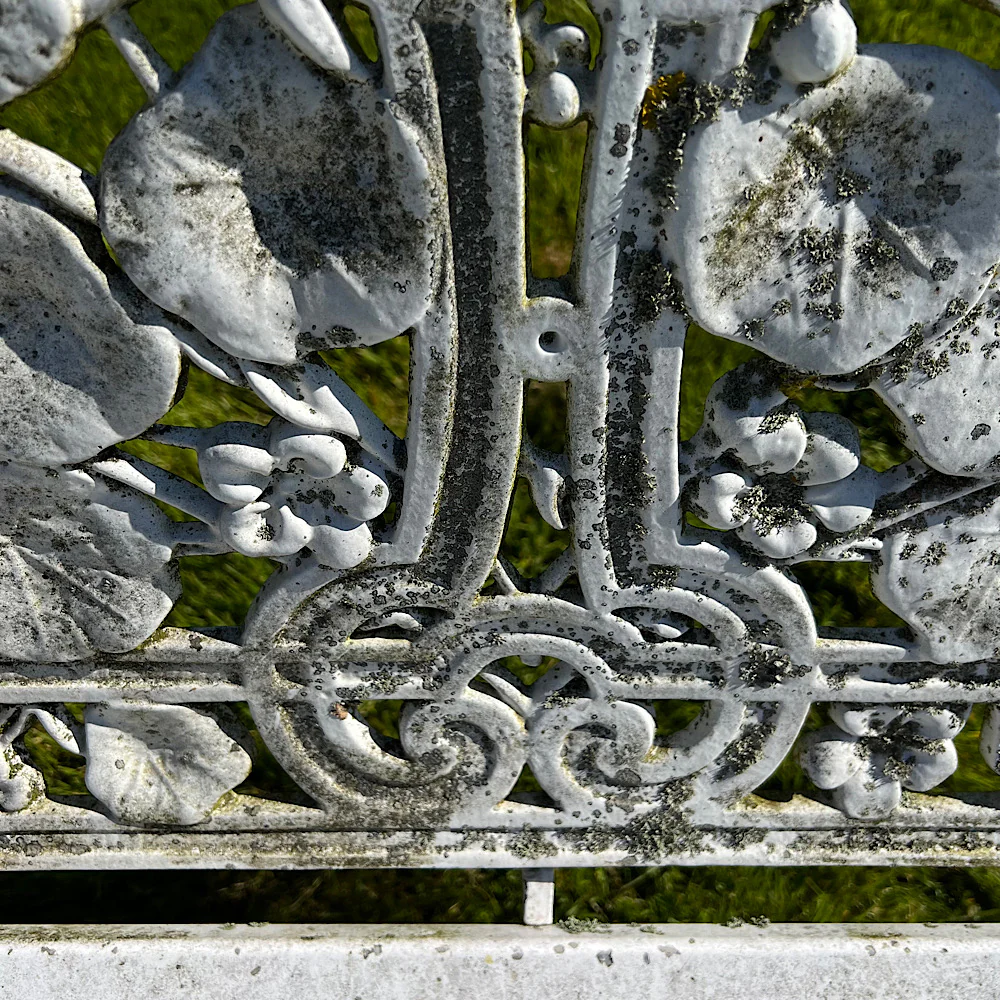 Nasturtium Bench in Aluminium, after Coalbrookdale from Crowe Hall, Bath - Image 12