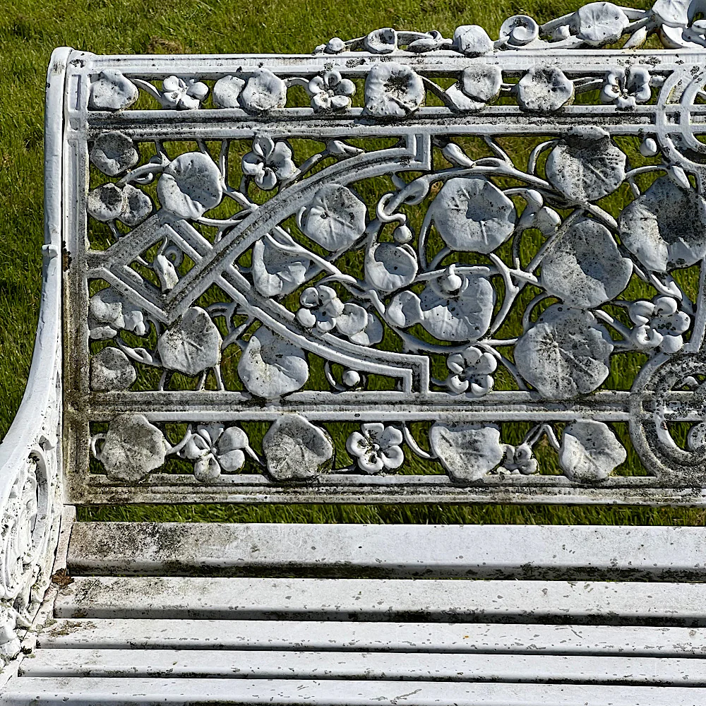Nasturtium Bench in Aluminium, after Coalbrookdale from Crowe Hall, Bath - Image 3