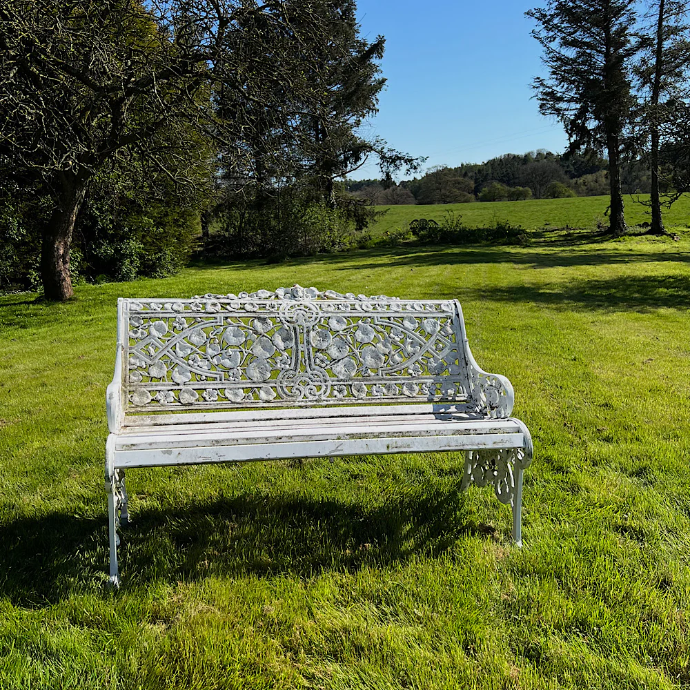 Nasturtium Bench in Aluminium, after Coalbrookdale from Crowe Hall, Bath - Image 7