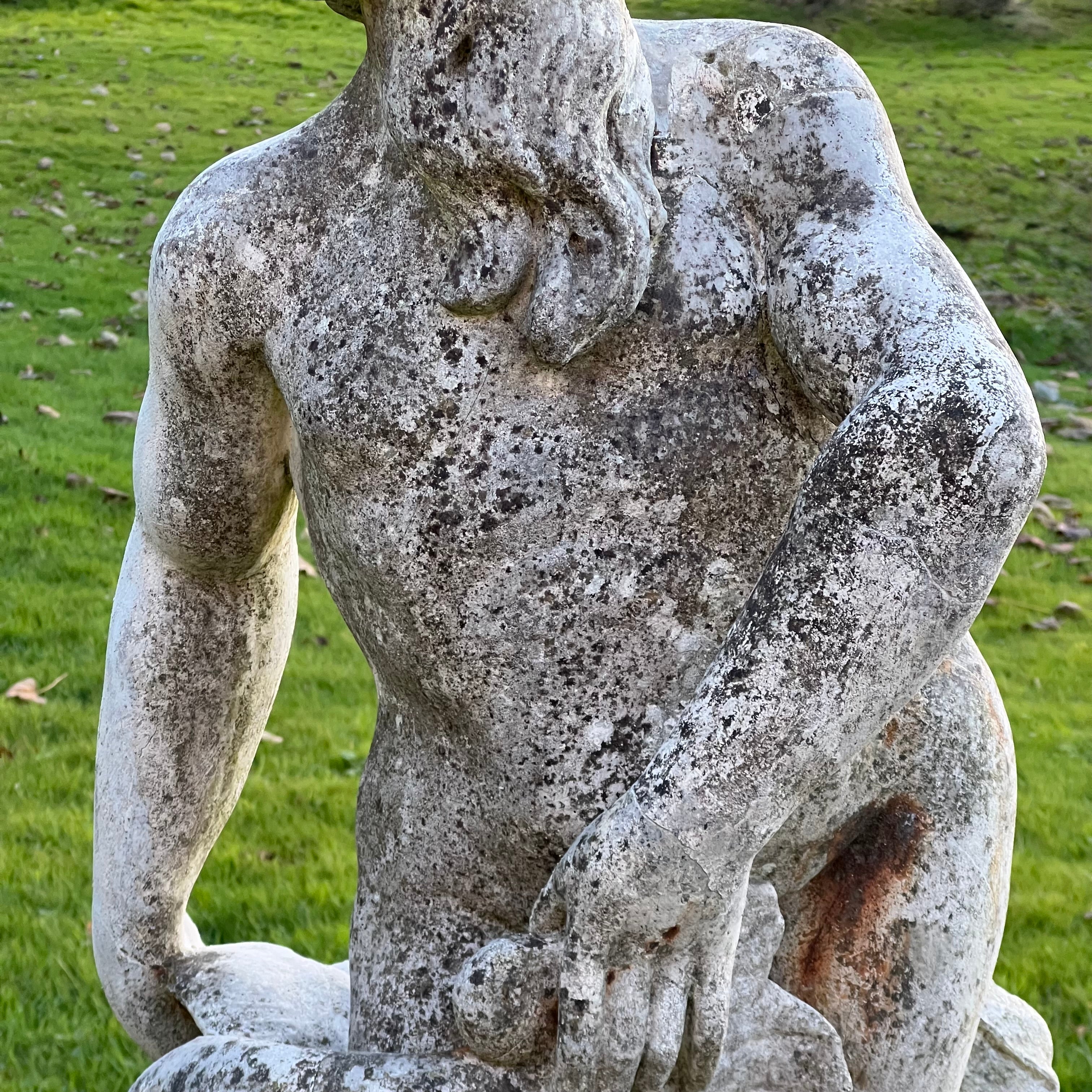 Neptune Statue and Fountain with Plinth Mid 20th Century - Image 8