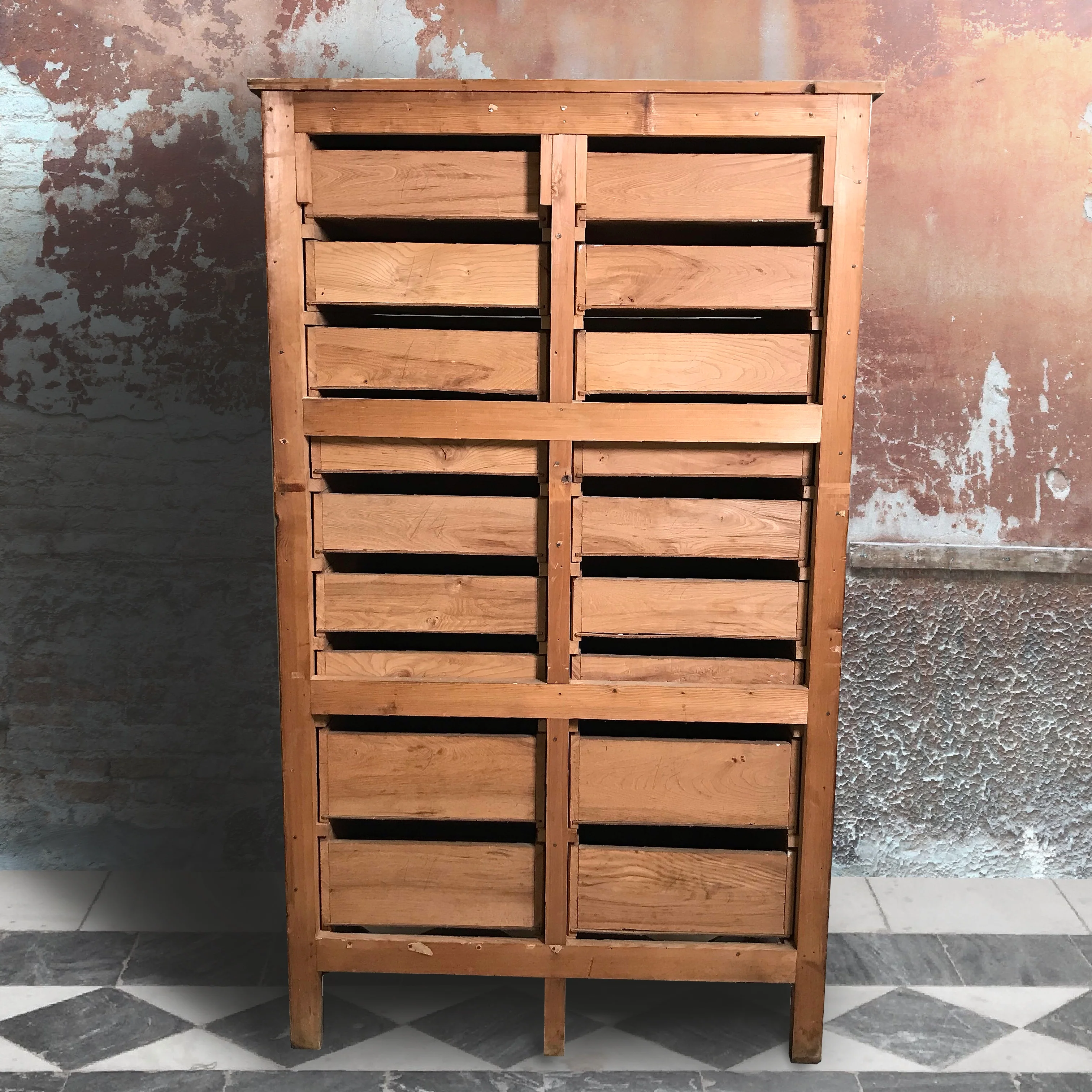 Oak Bank of Drawers c.1930 - Image 3