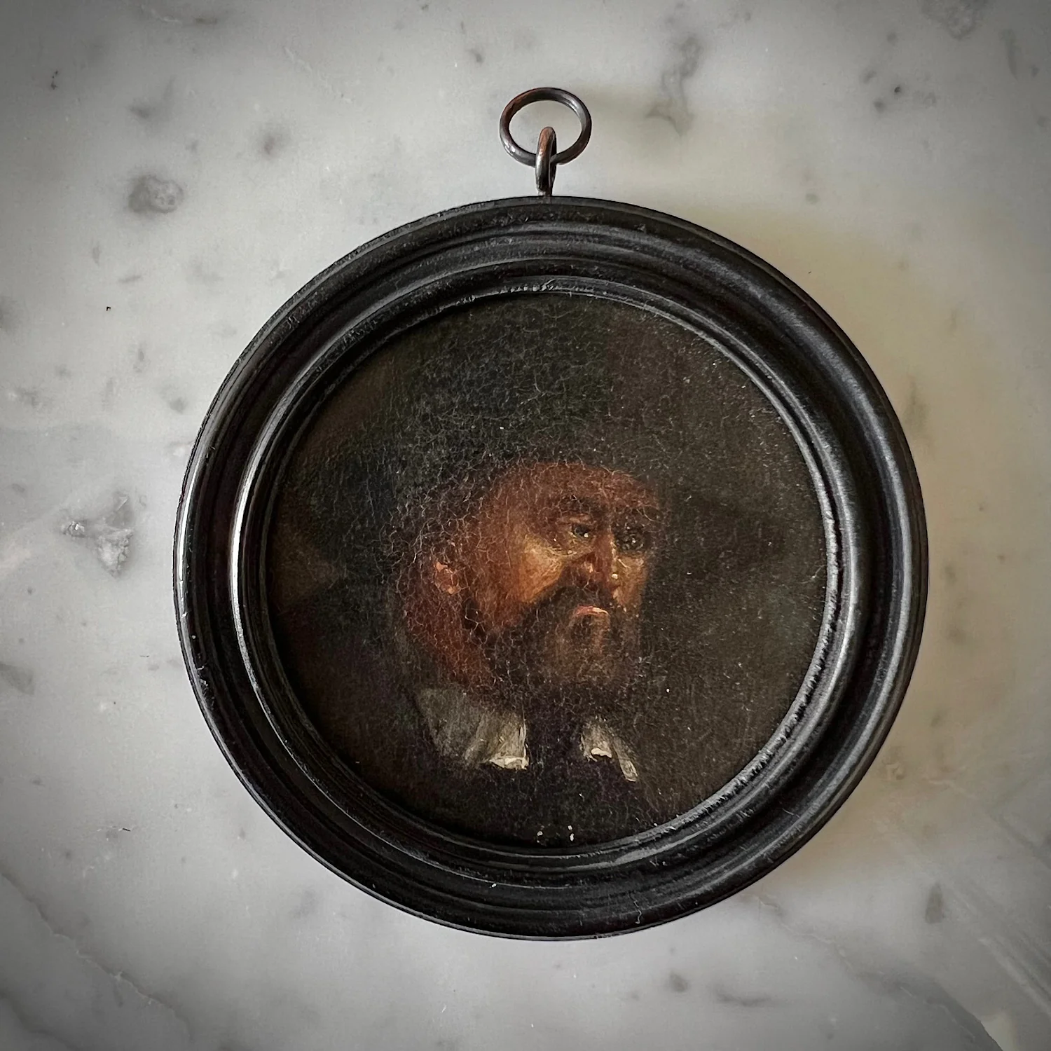 Pair of 17th Century Dutch Miniature Portrait Roundels - Image 3