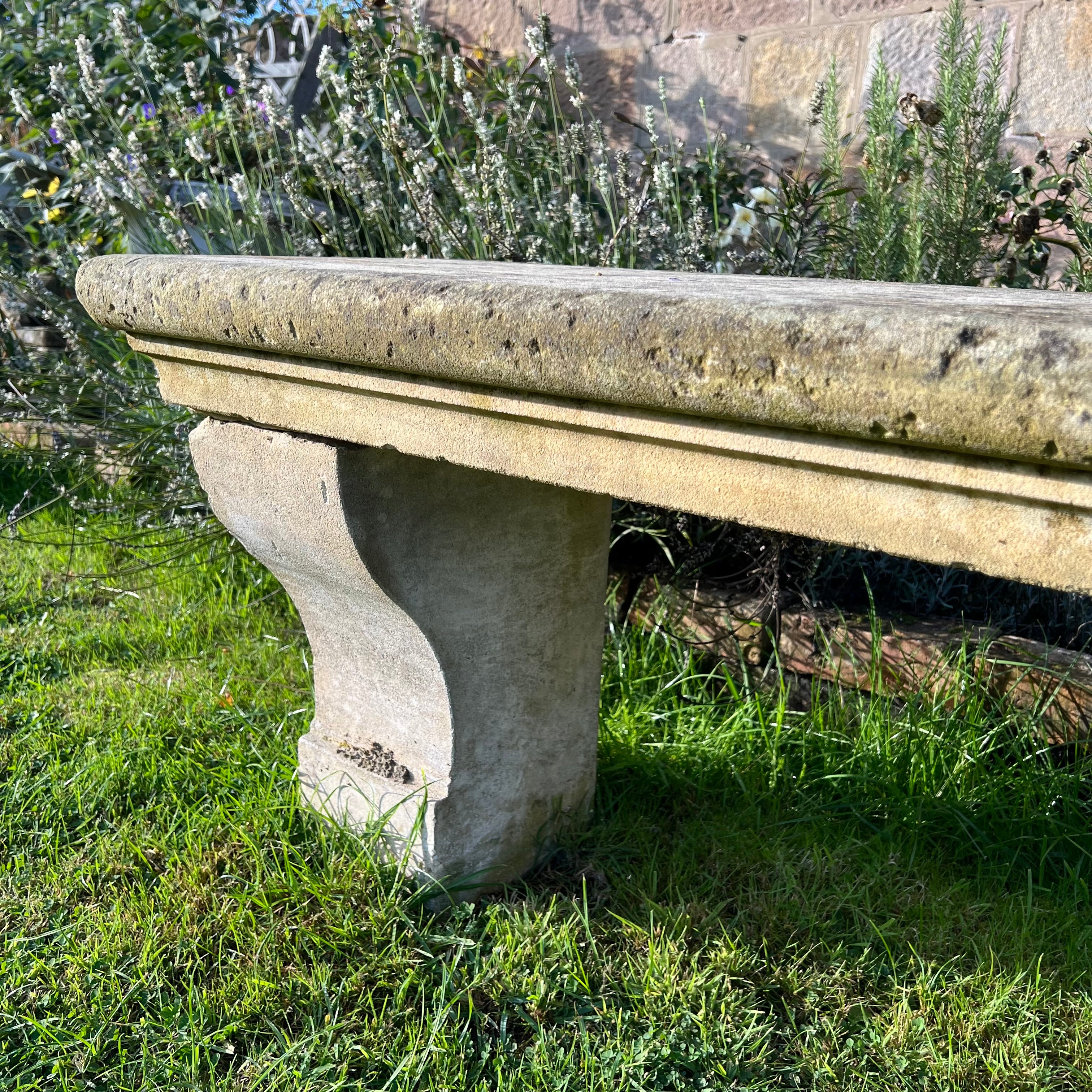 French Loire Valley Carved Stone Bench from Tudery Vineyard - Image 10