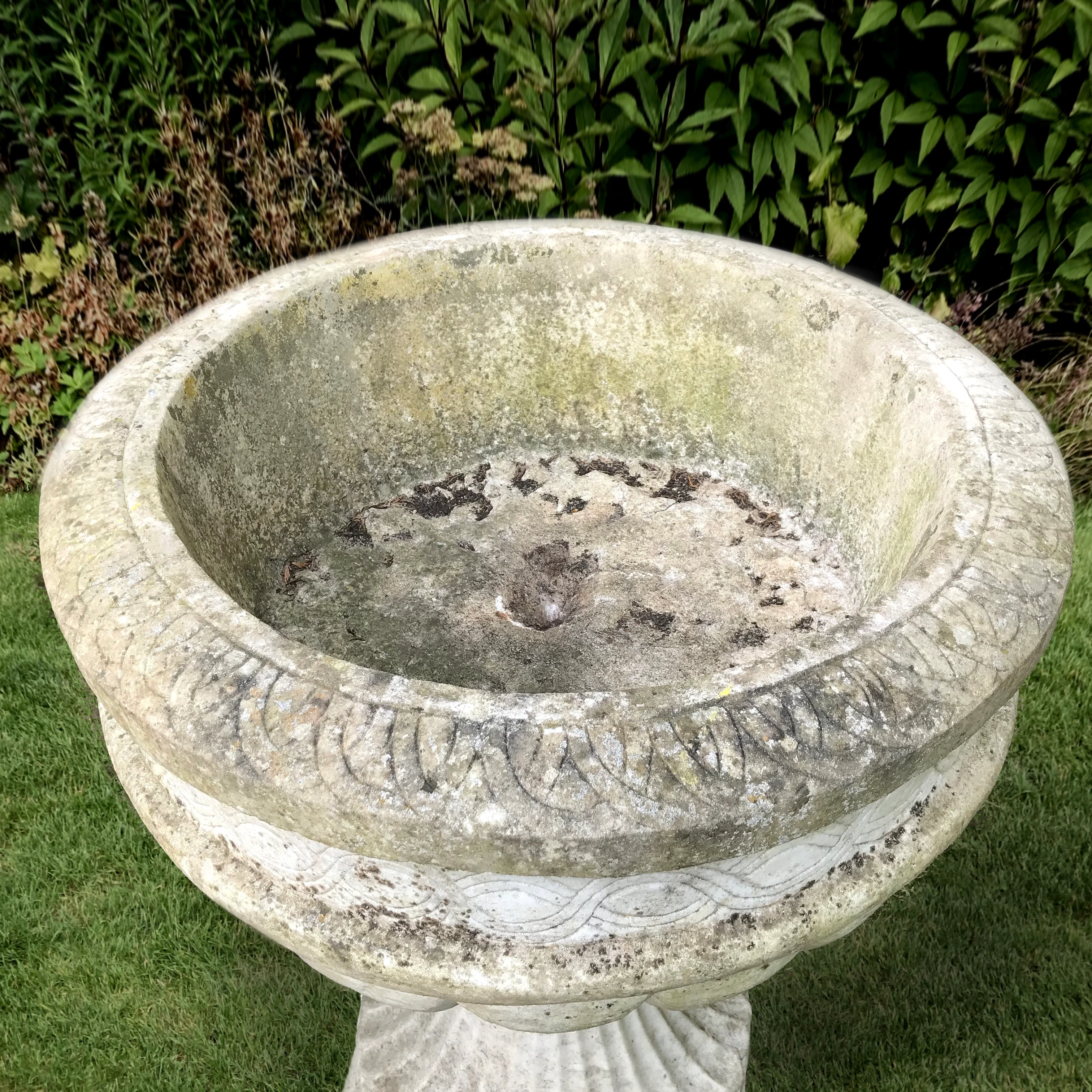 Pair of Carved White Marble Urns - Image 8
