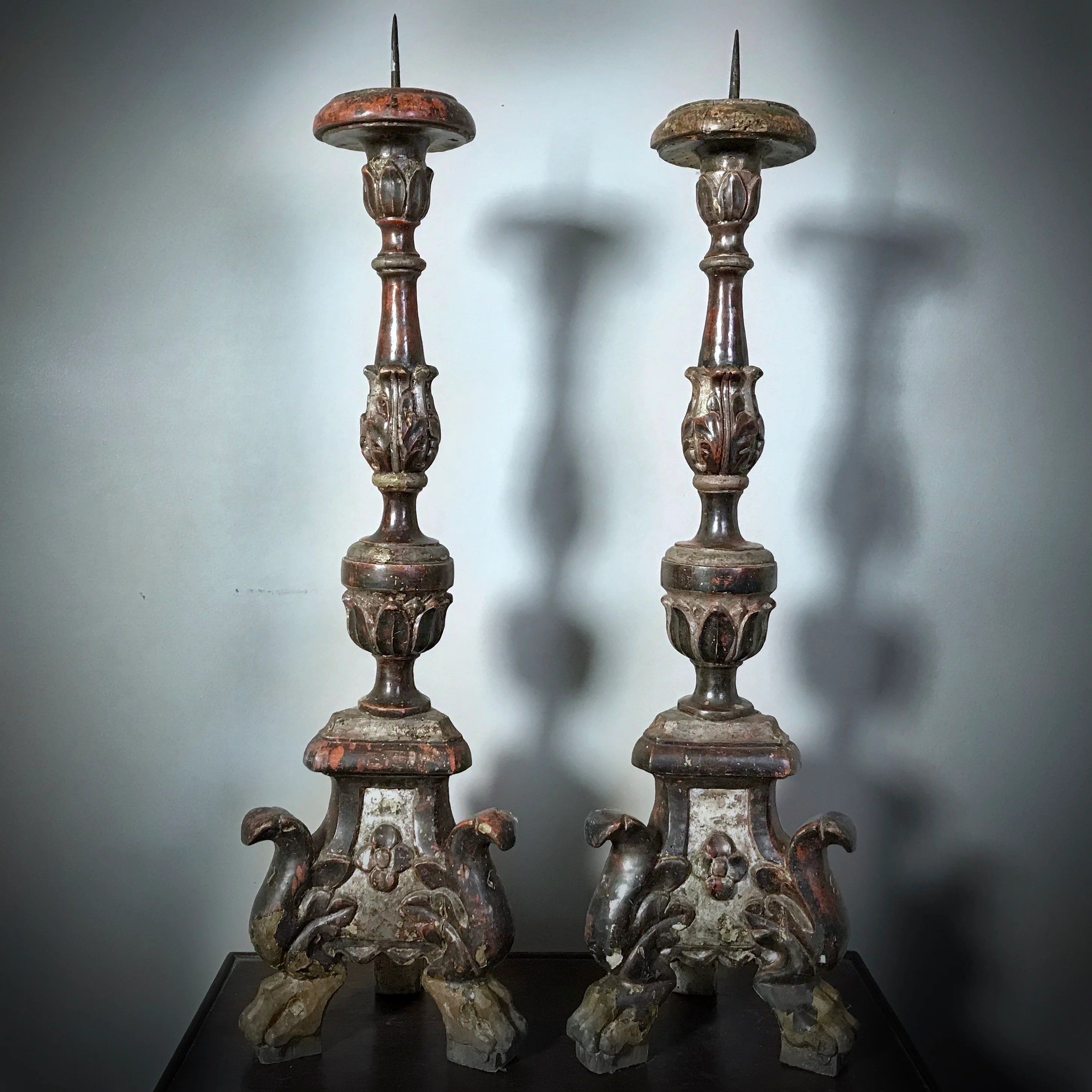 Pair of Early Italian Candlesticks - Image 6