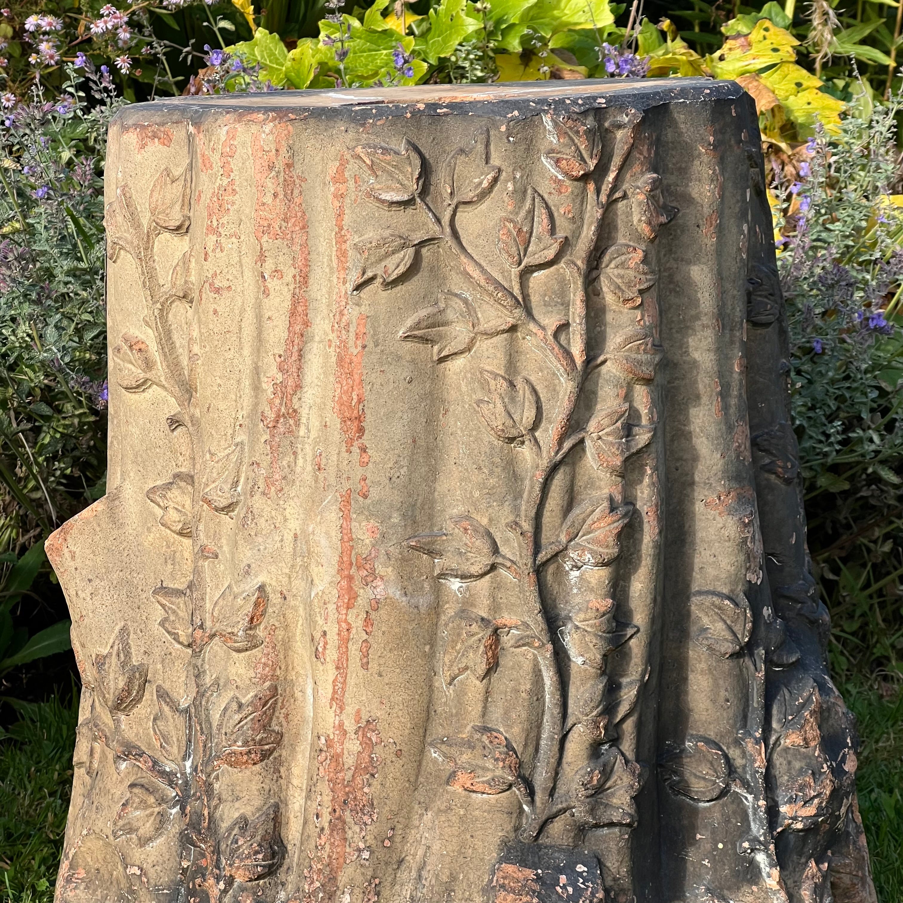 Pair of English Terracotta Tree Stump or Stumpery Pedestals by Gibbs & Canning, Tamworth c.1870 - Image 9