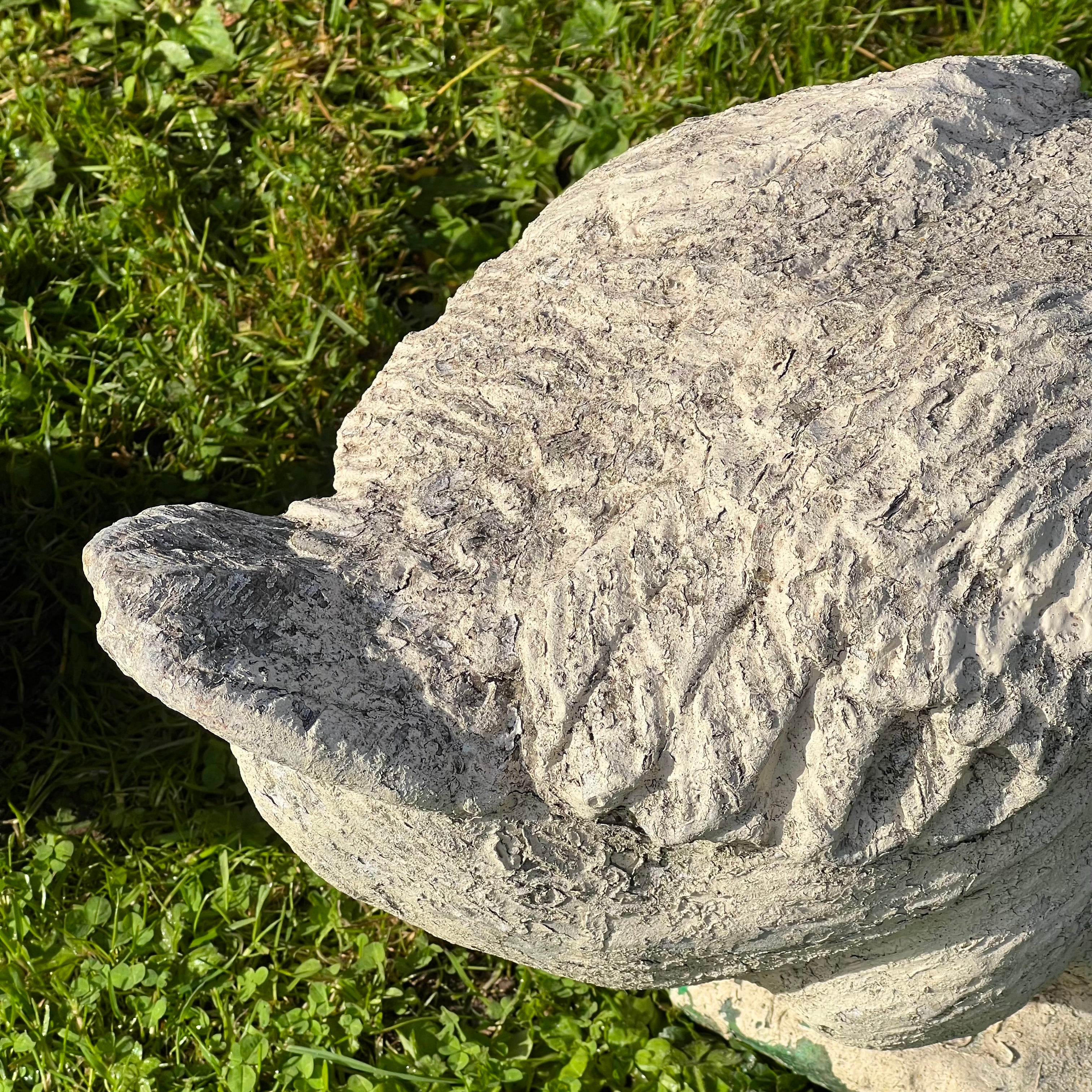 Pair of French Composite Stone Geese Mid-20th Century - Image 11