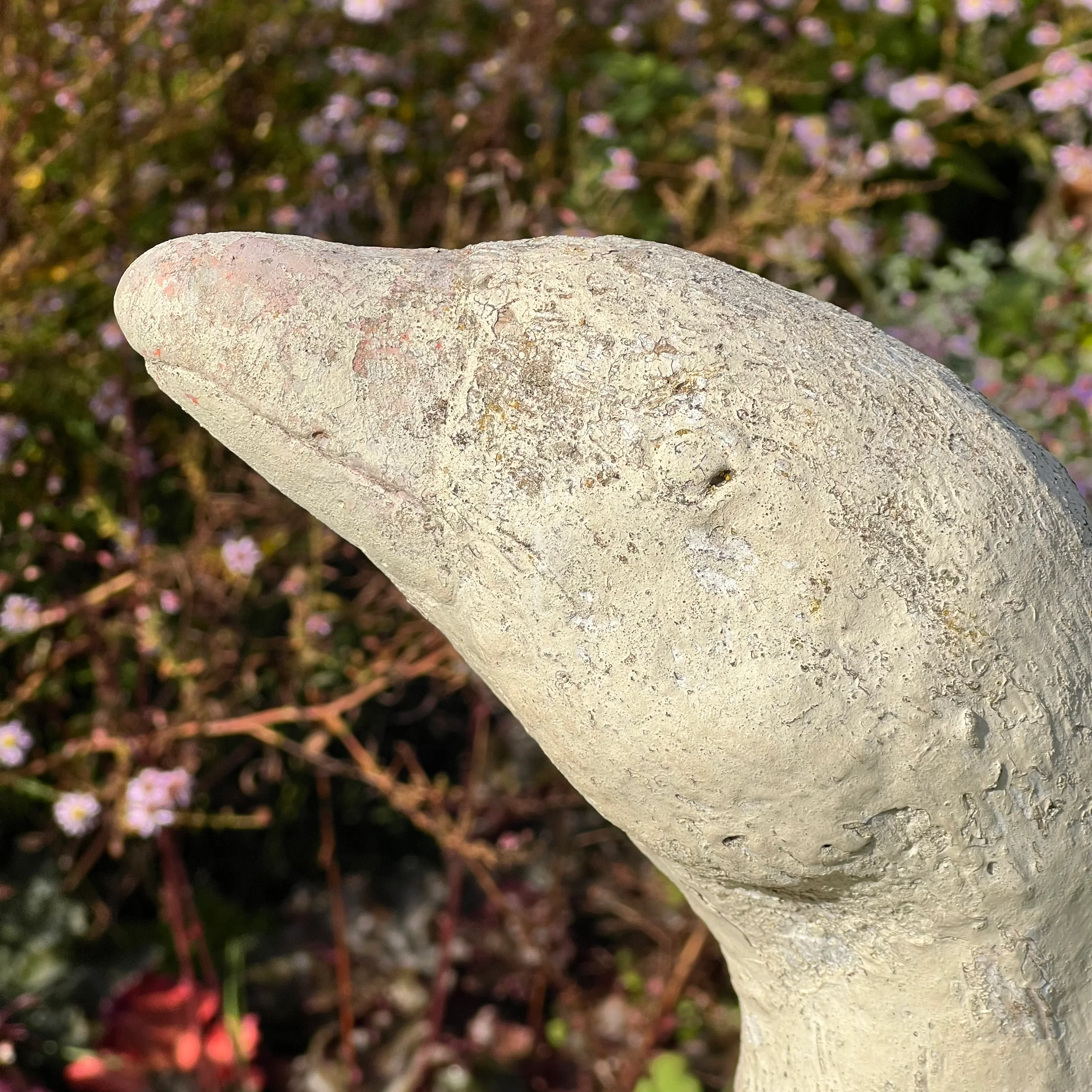 Pair of French Composite Stone Geese Mid-20th Century - Image 6