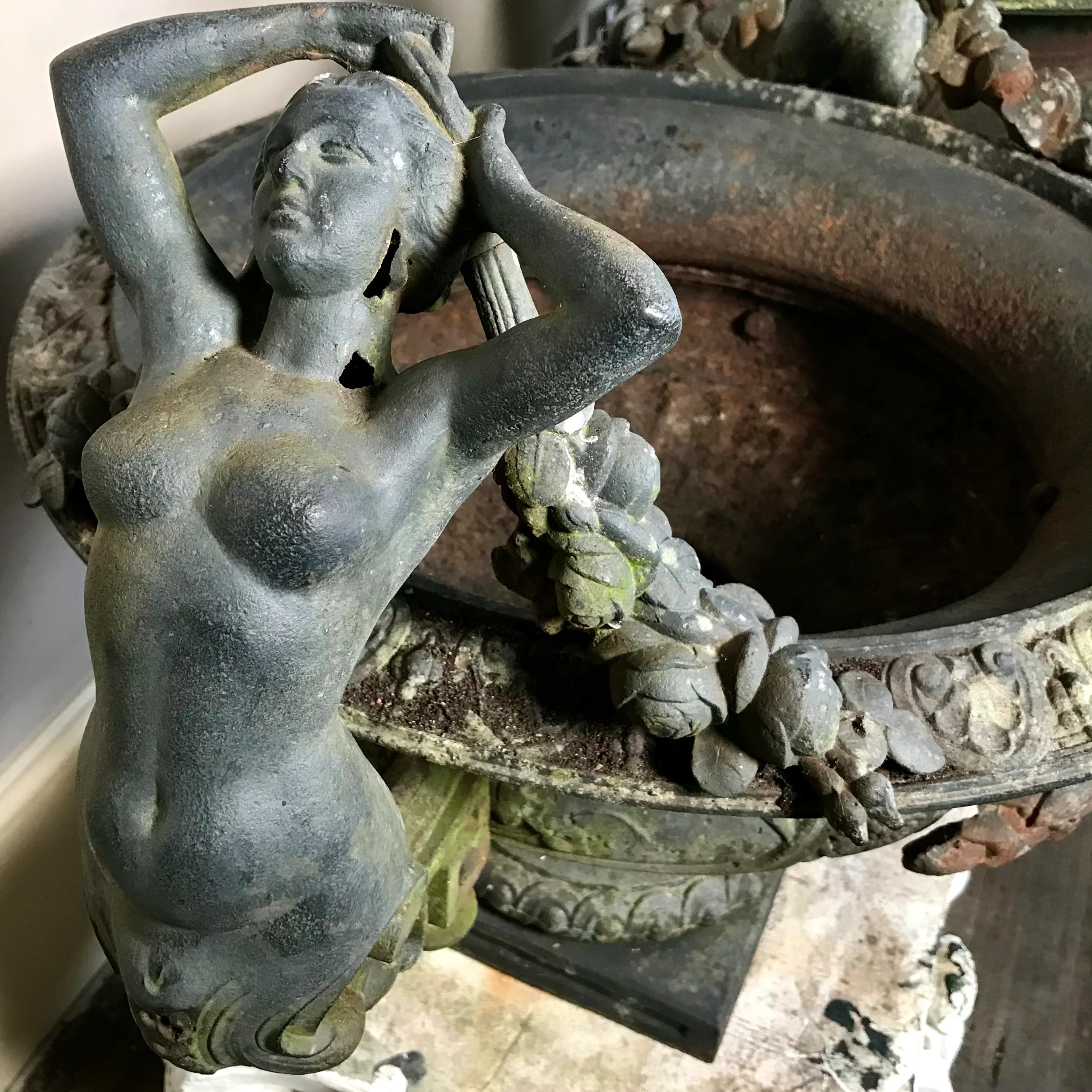 Pair of Grand Scale Cast Iron Urns - Image 13