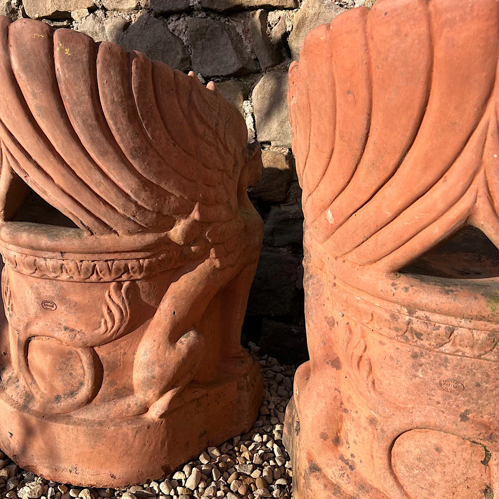 Pair of Italian Terracotta Throne Chairs - Image 21