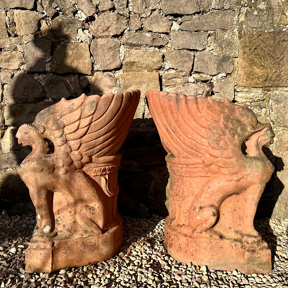 Pair of Italian Terracotta Throne Chairs - Image 24