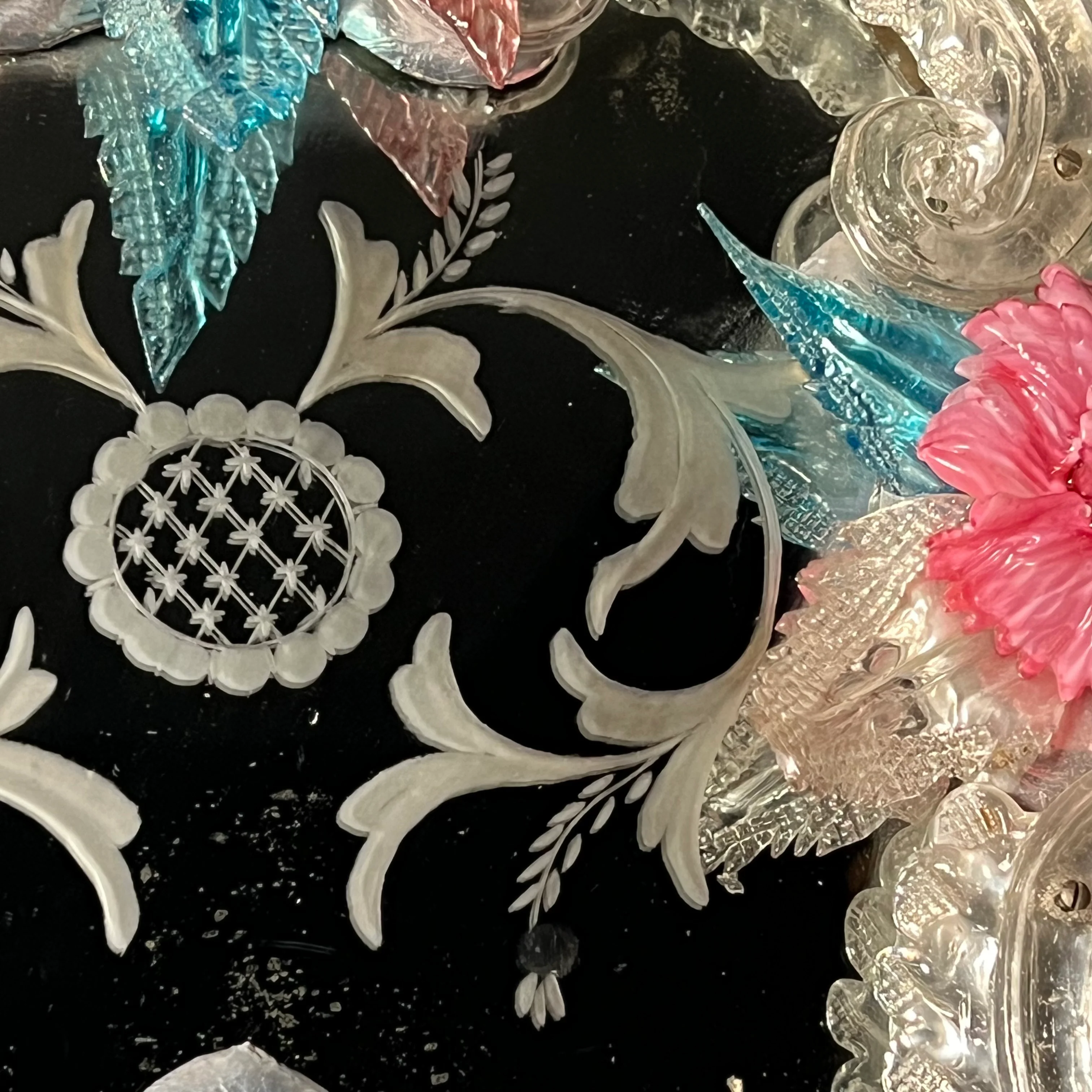 Pair of Italian Venetian Murano Glass Mirrors Early 20th Century - Image 15