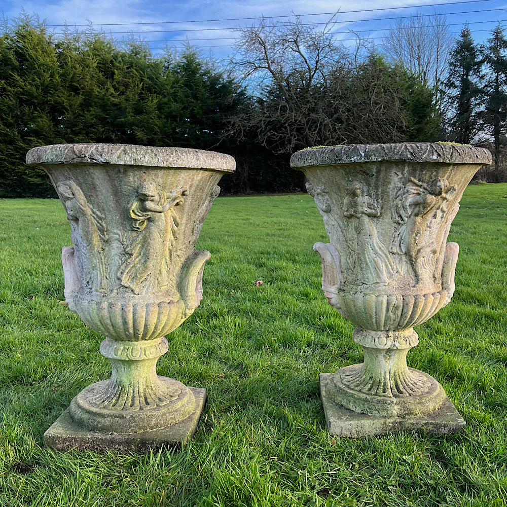 Pair of Large Lobed ‘Medici’ Urns - Image 13