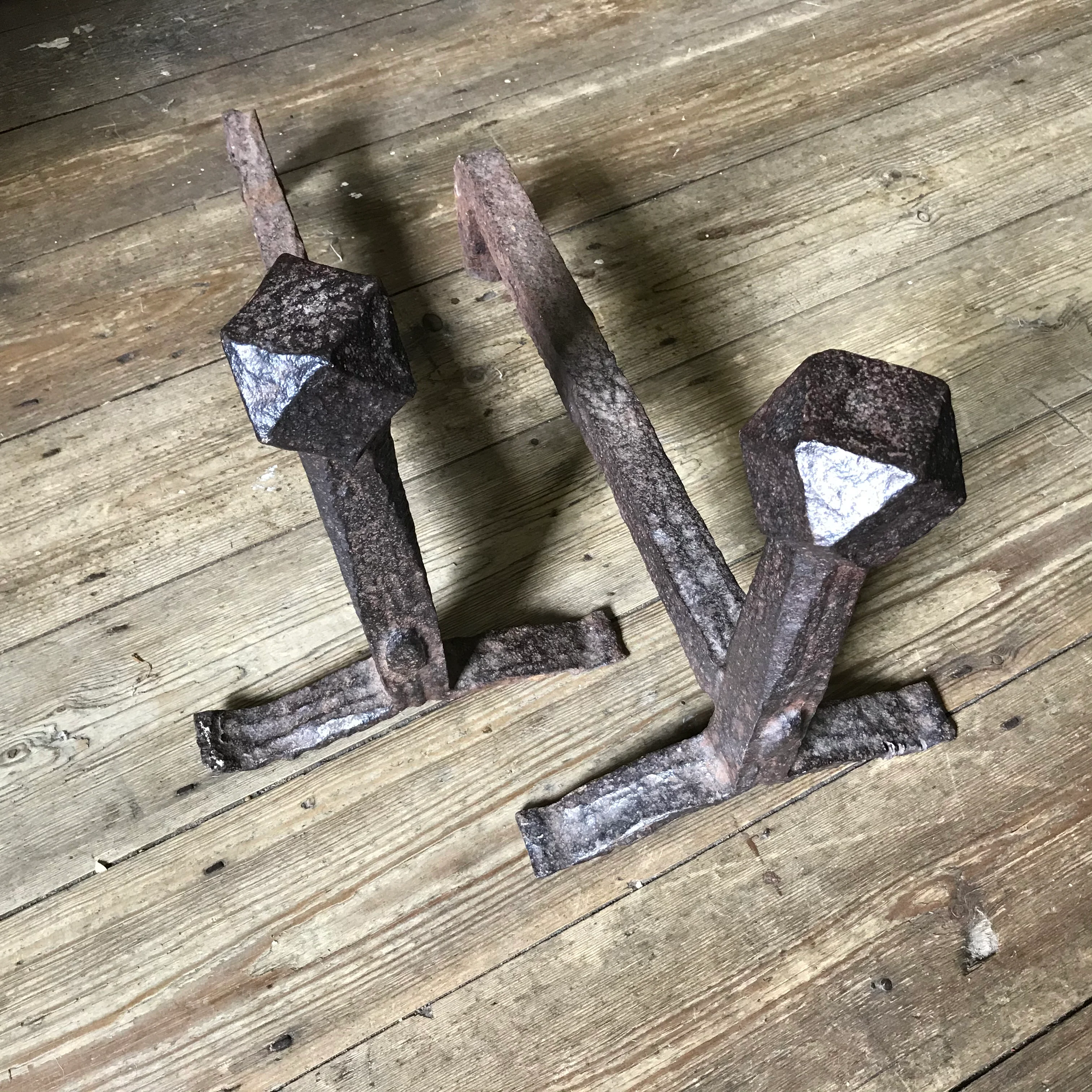 Pair of Medieval Andiron or Firedogs c.1500 - Image 5