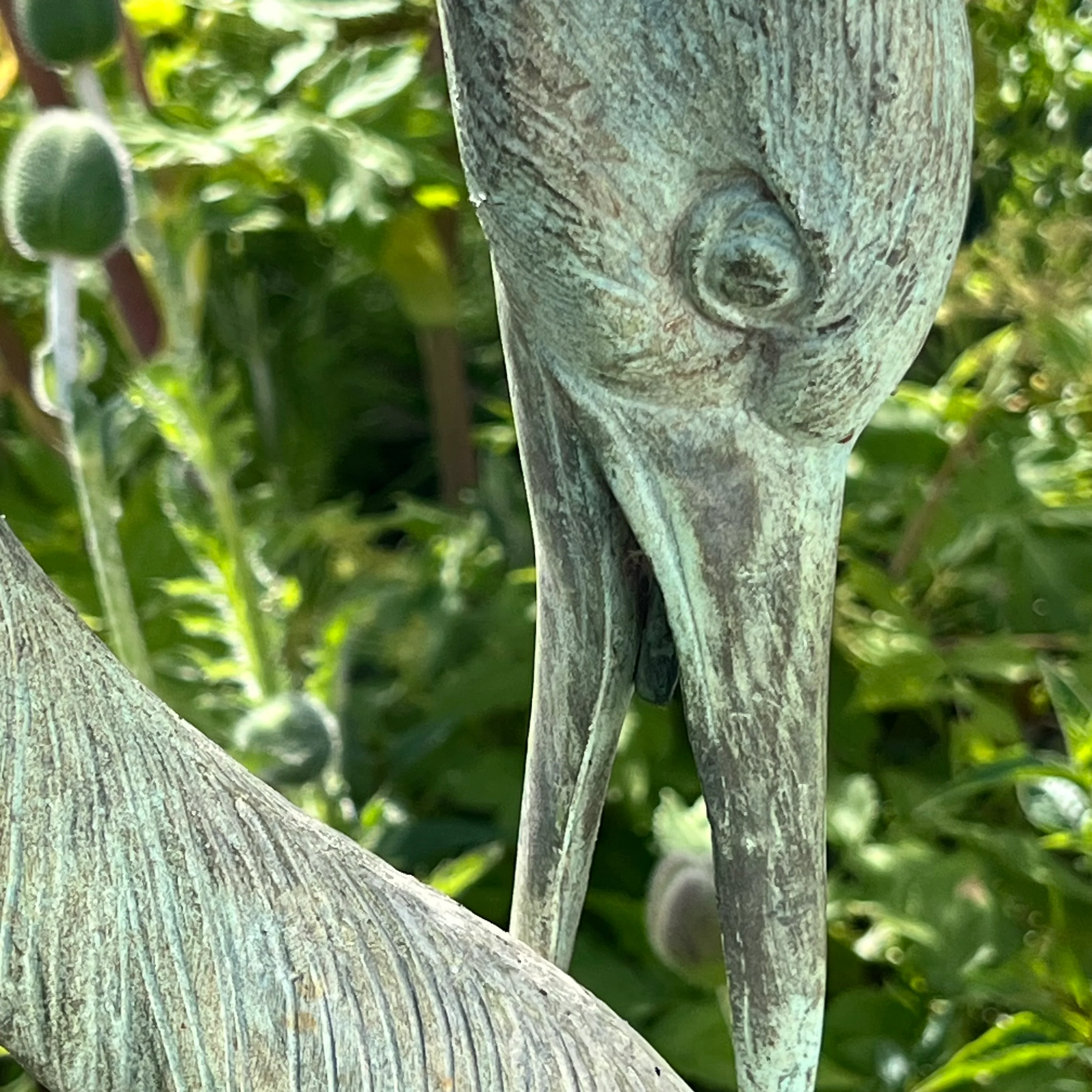 Pair of Meiji Style Bronze Garden Cranes with Fountain Spouts Mid 20th Century - Image 12