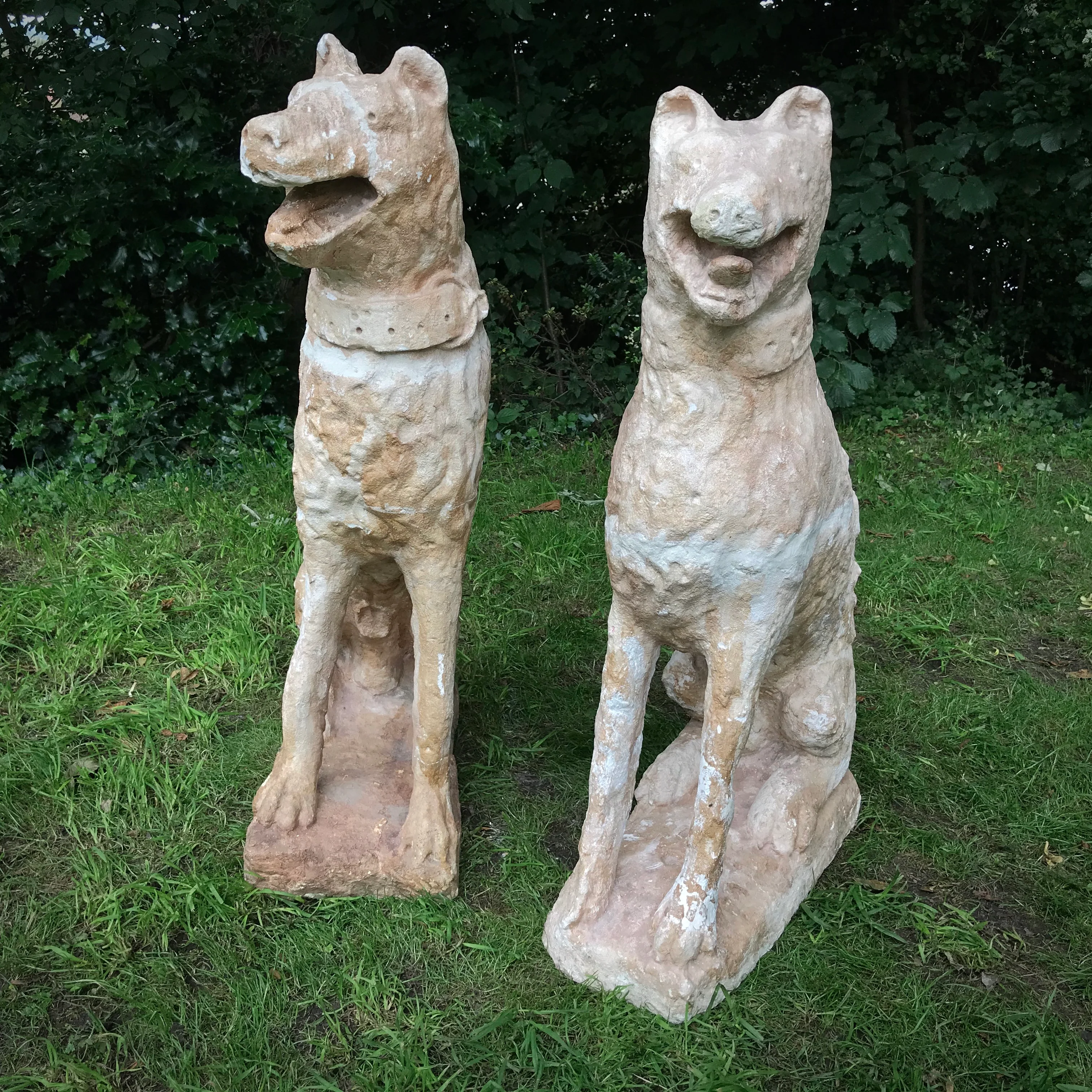 Pair of Plaster Maquette Grotesque Hounds - Image 6