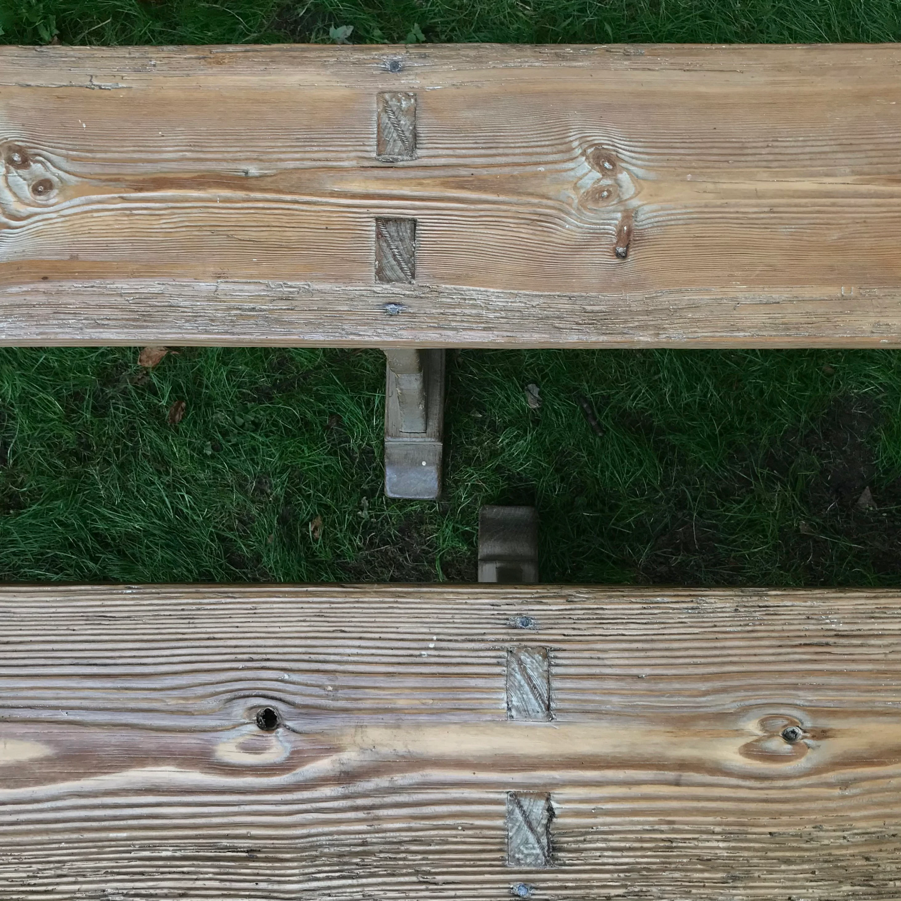 Pair of Primitive French Oak Benches - Image 4