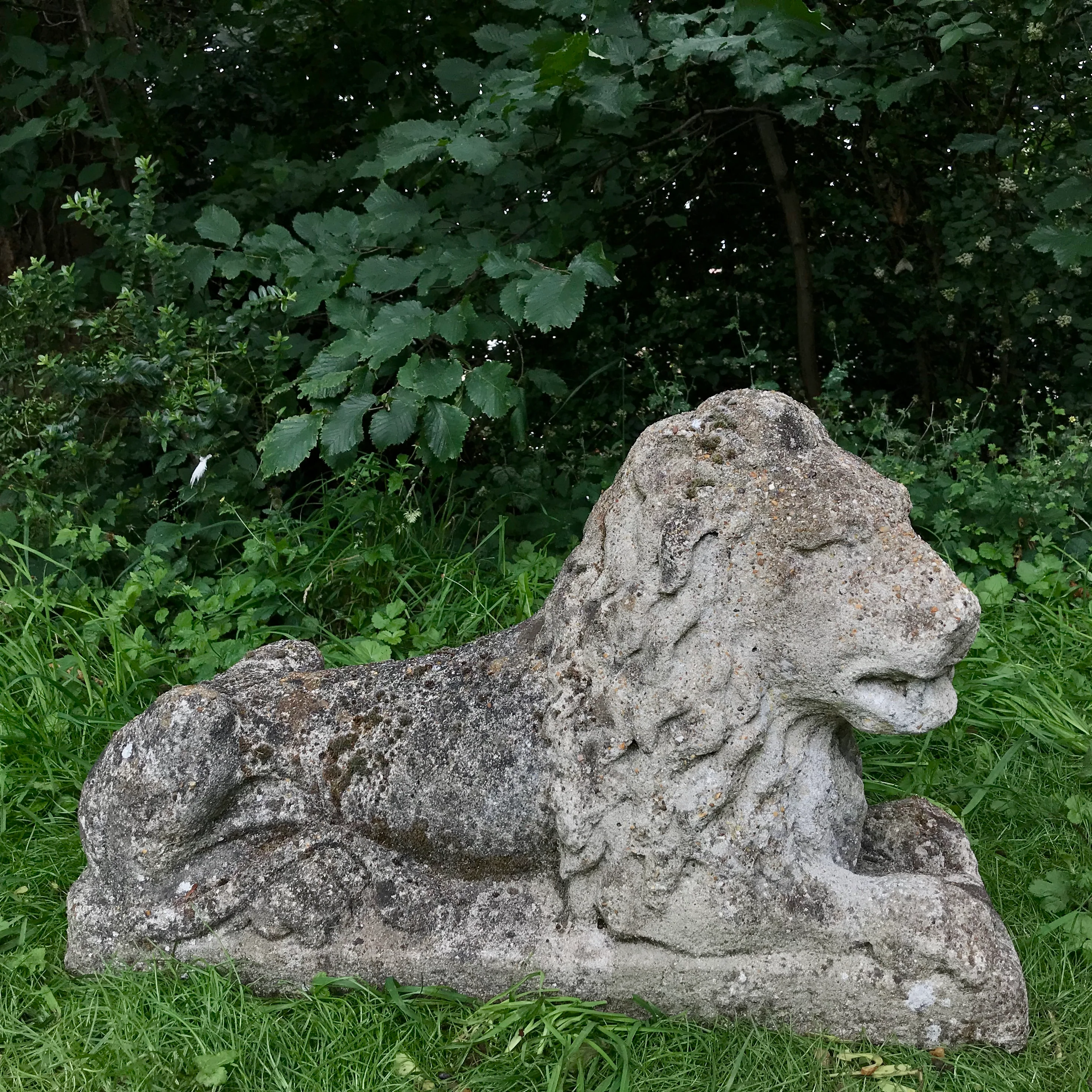 Pair of Recumbent Lions c.1930 - Image 5
