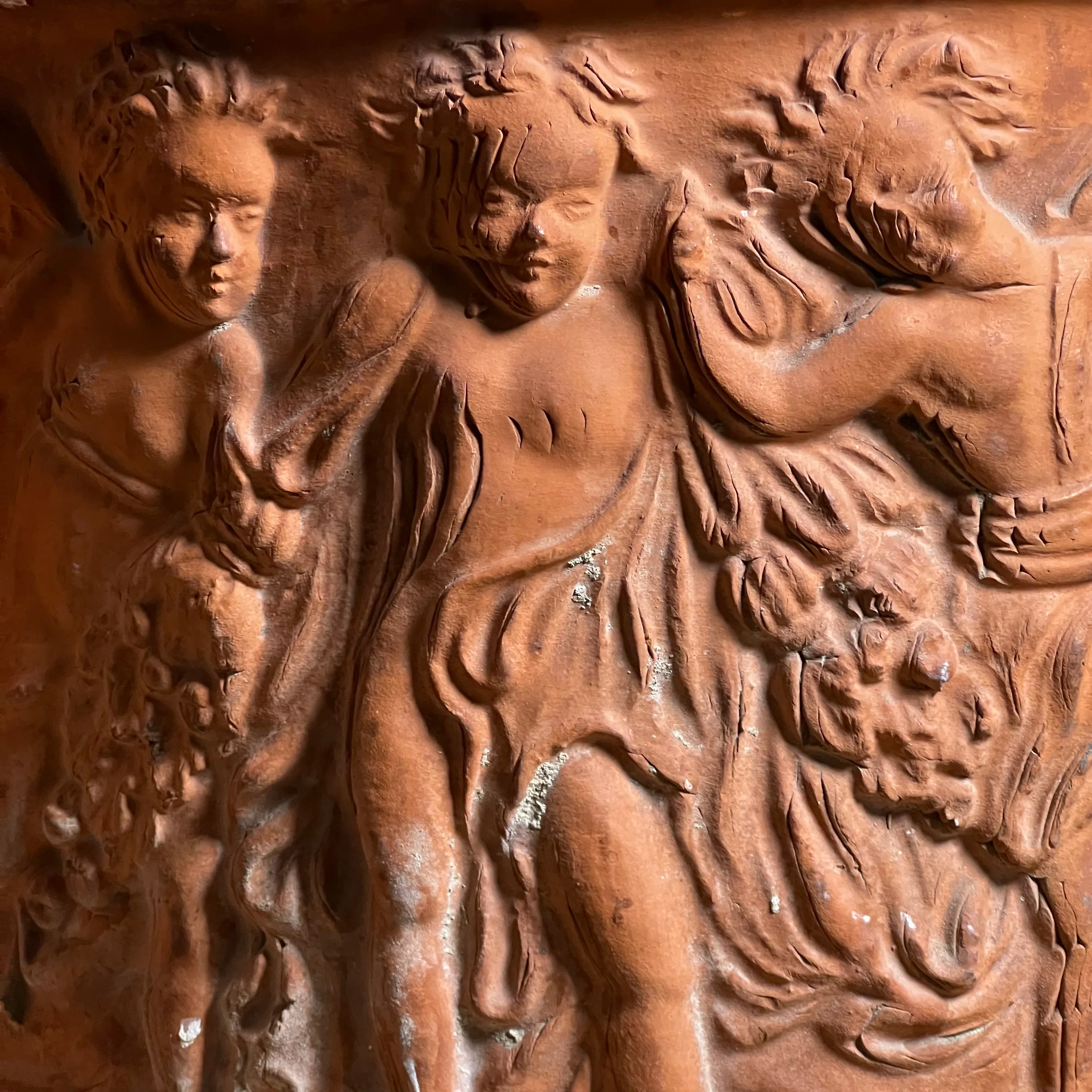 Pair of Italian Terracotta Dancing Cherub Planters Early/Mid 20th Century - Image 10