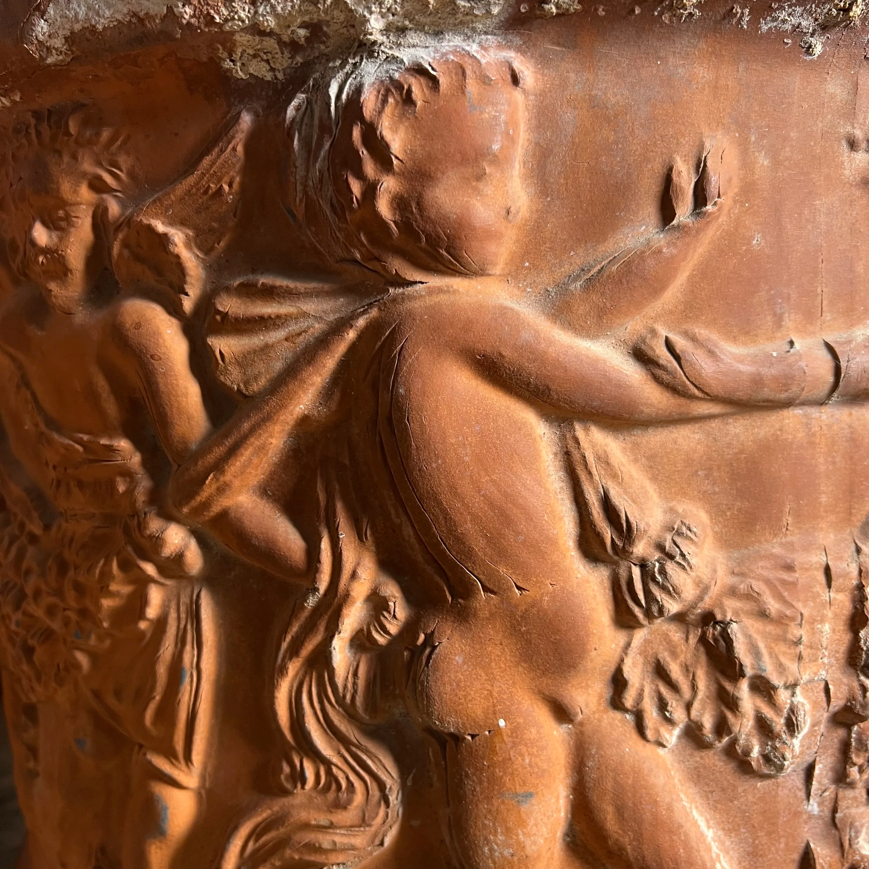 Pair of Italian Terracotta Dancing Cherub Planters Early/Mid 20th Century - Image 18