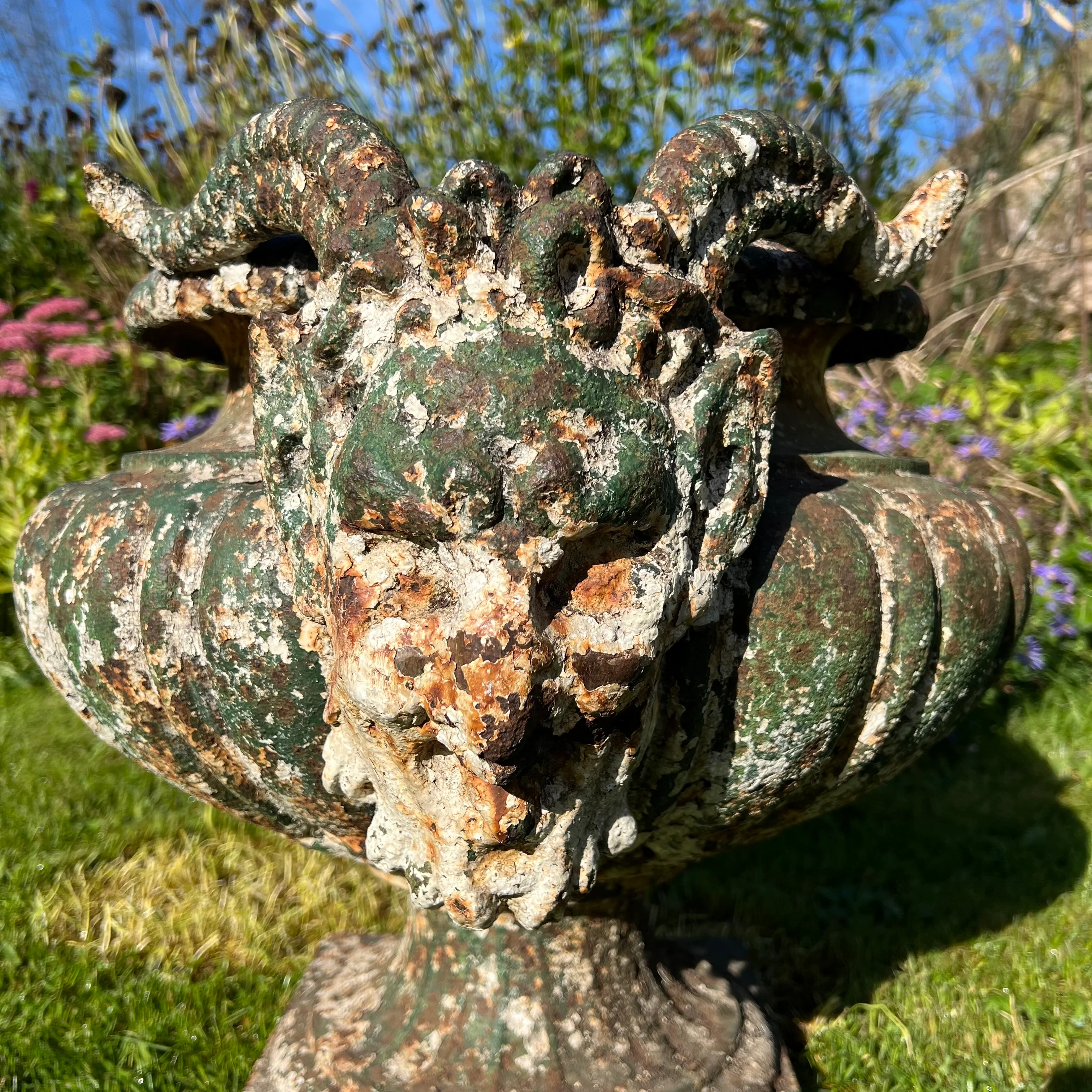 Rare Pair of Val d’Osne Satyr Vases/Urns No.98 - Image 10
