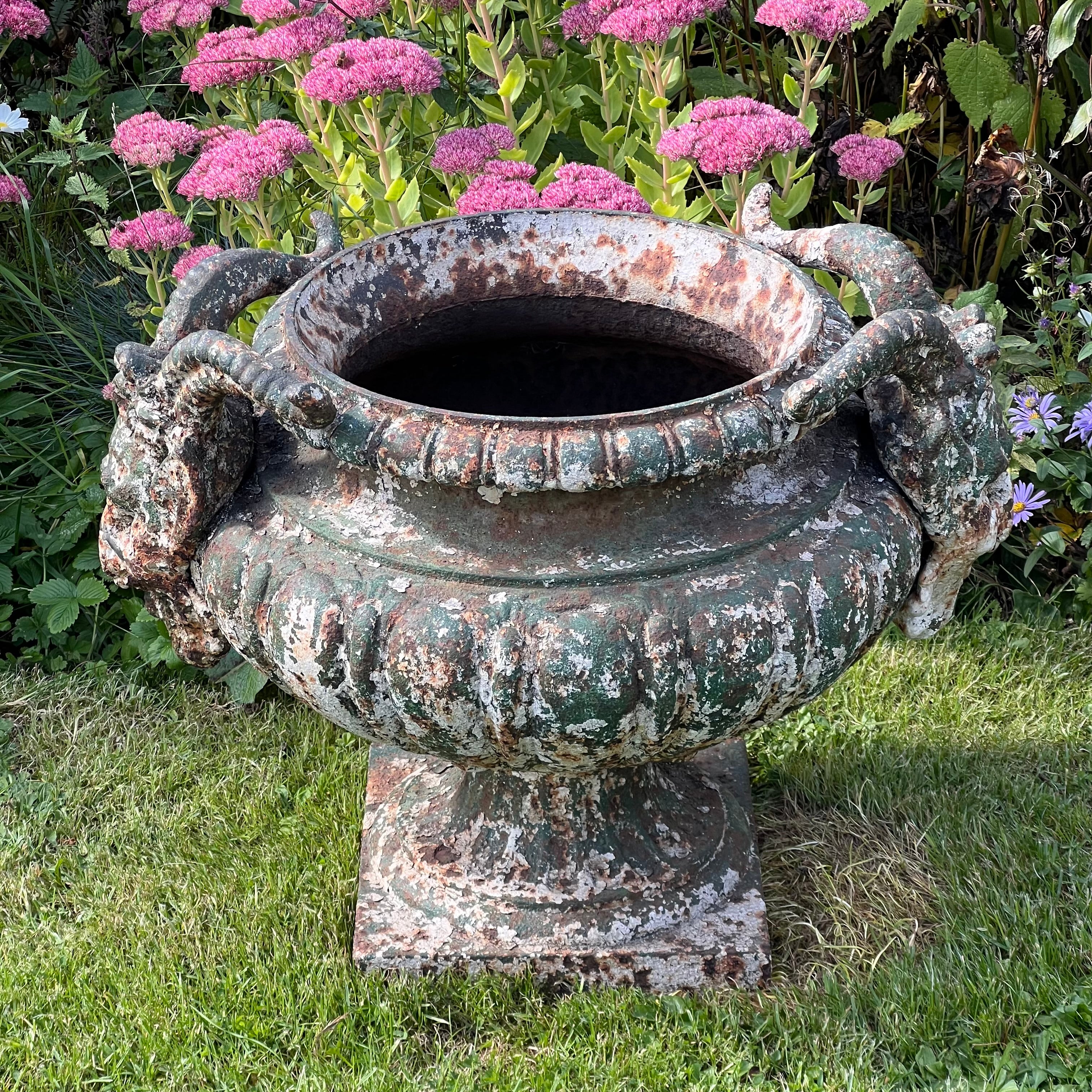 Rare Pair of Val d’Osne Satyr Vases/Urns No.98 - Image 21