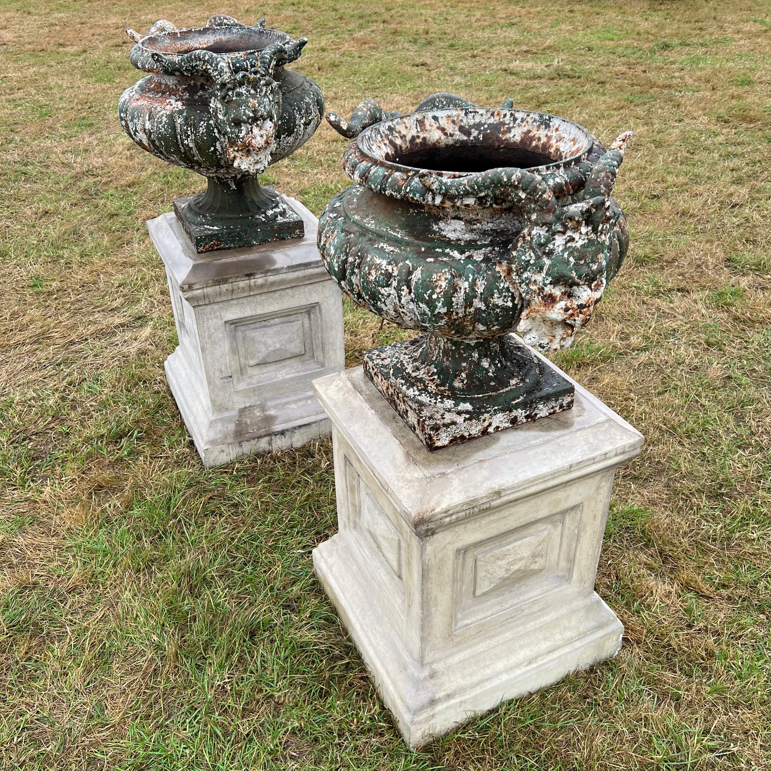 Rare Pair of Val d’Osne Satyr Vases/Urns No.98 - Image 6