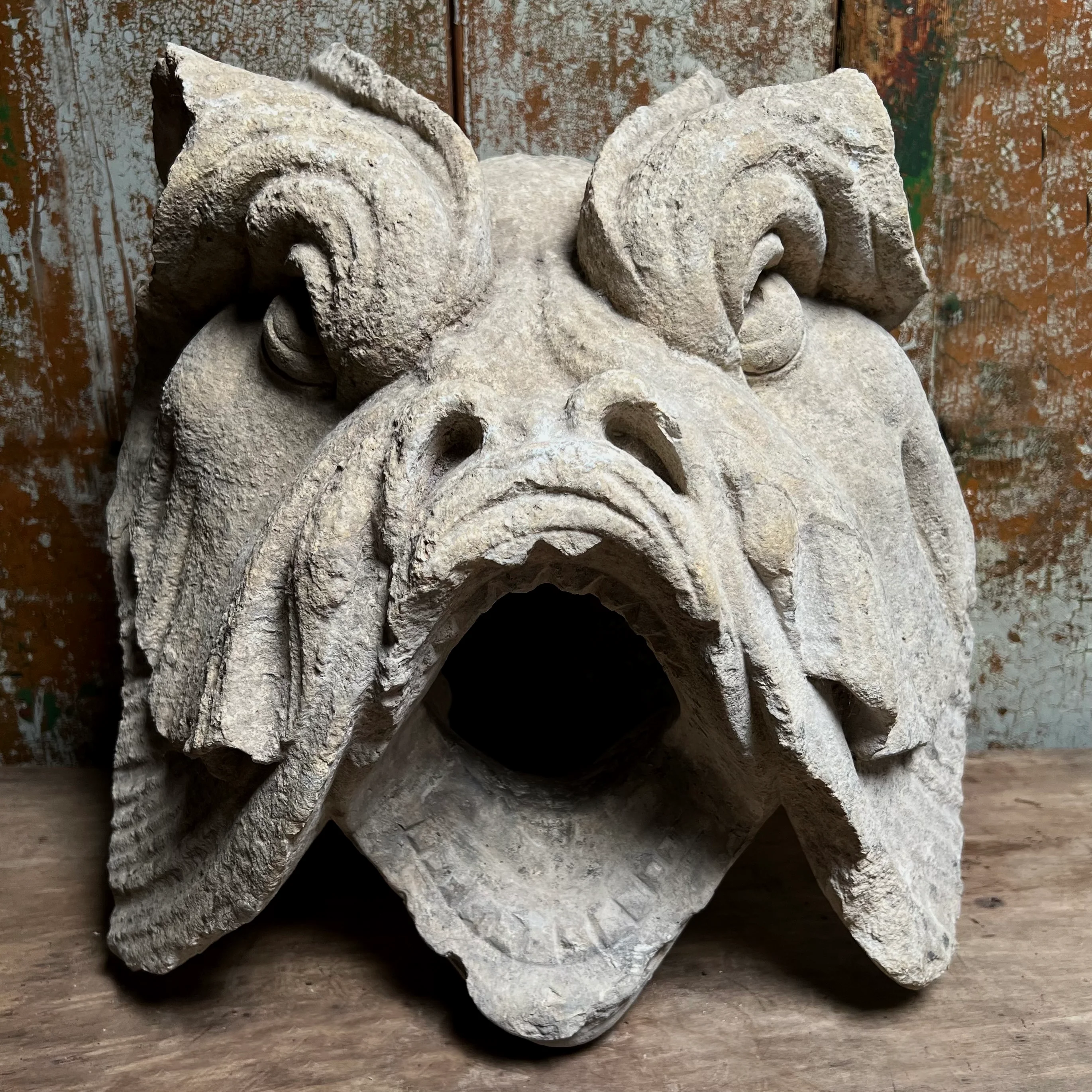 Parisian Louis XV Limestone Carp Fountain Head or Mascaron c.1740 - Image 2
