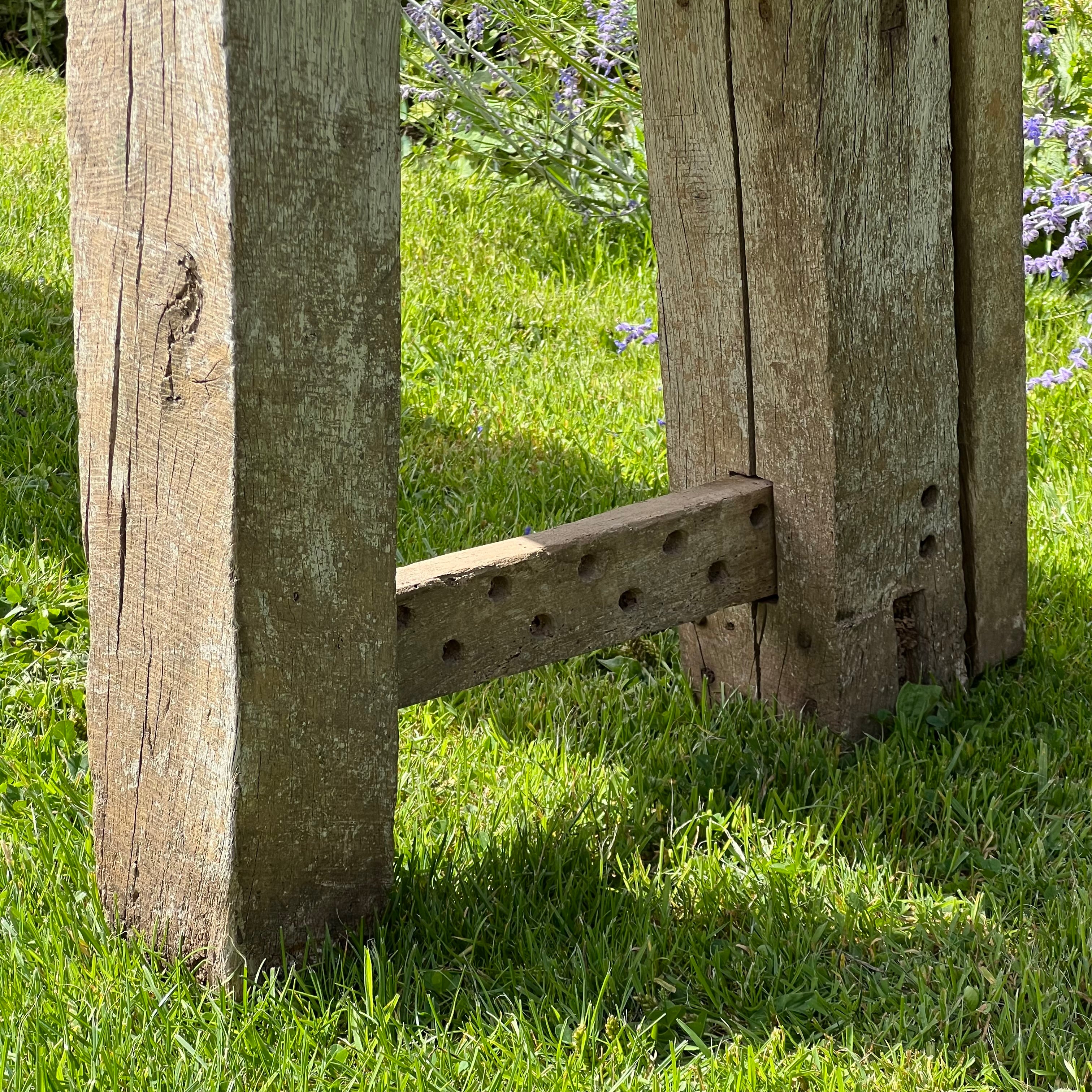 Primitive French Workbench Console c.1880 - Image 18