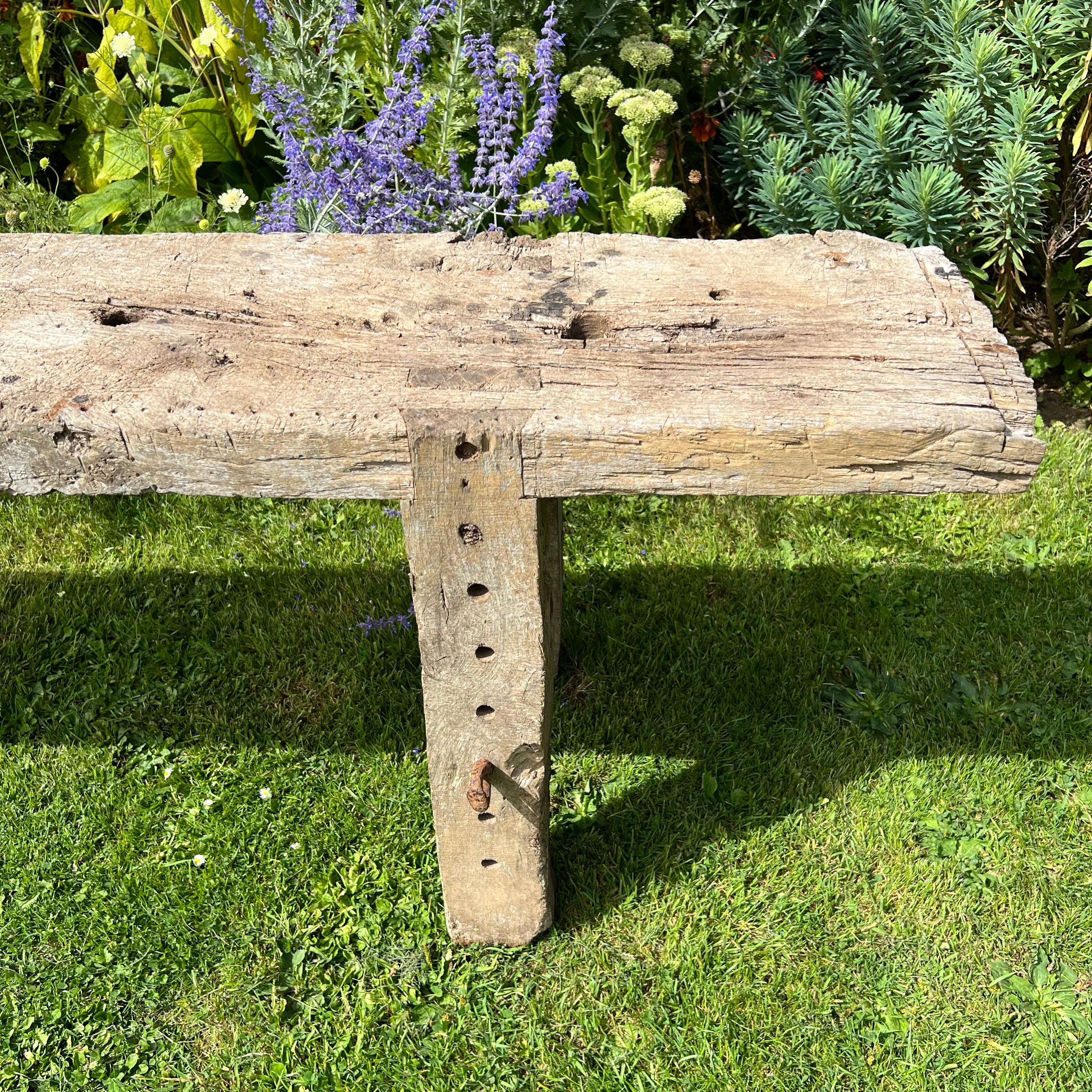Primitive French Workbench Console c.1880 - Image 27