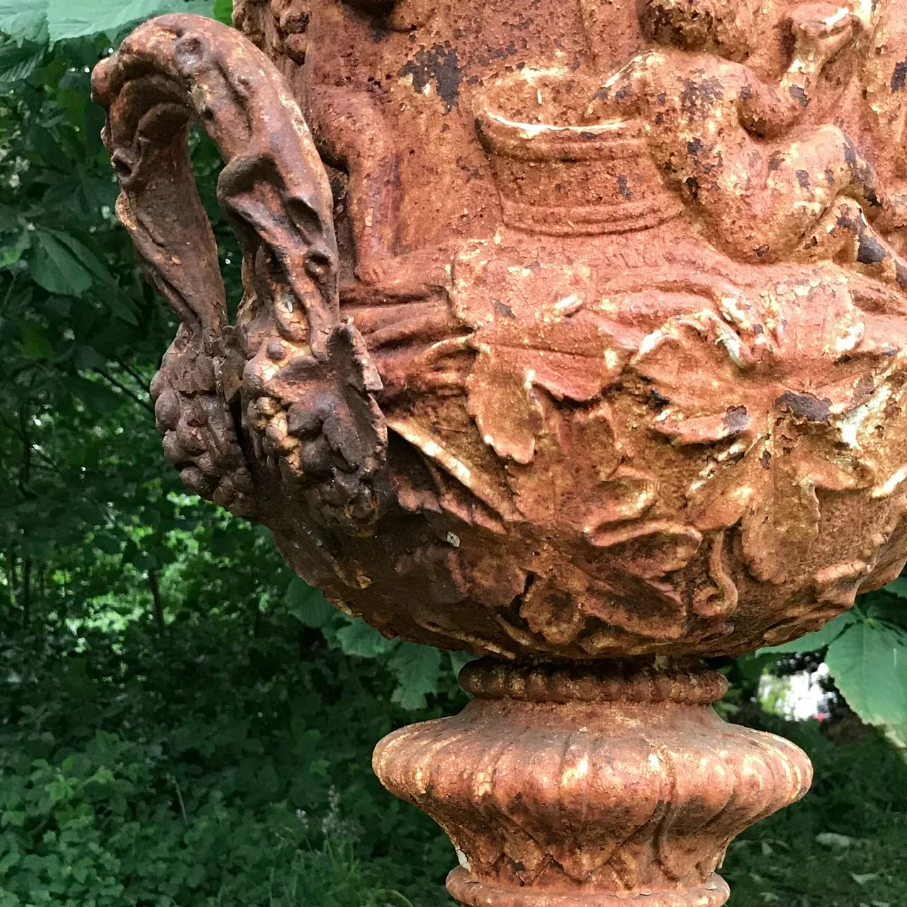 Rare Late 19th c. Handyside Garden Urn No.26 and Plinth - Image 5
