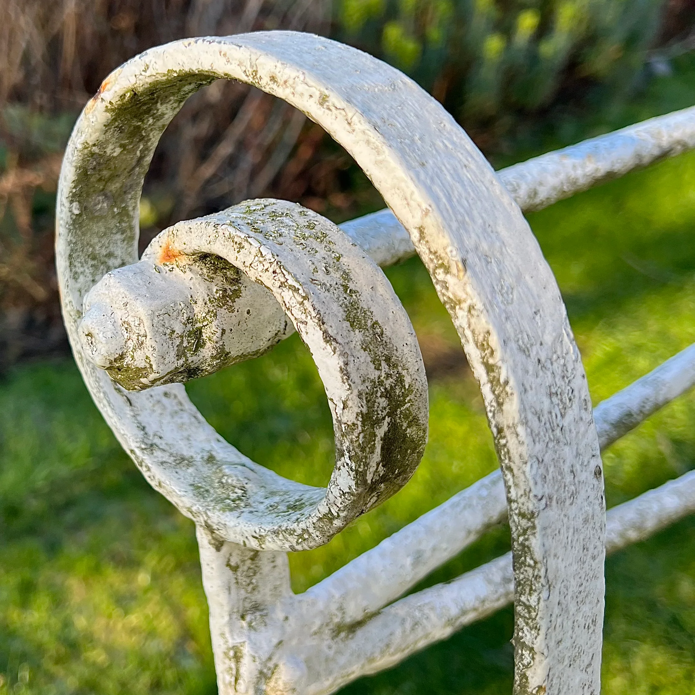 Regency Strapwork Wrought Iron Garden Bench c.1820 - Image 5