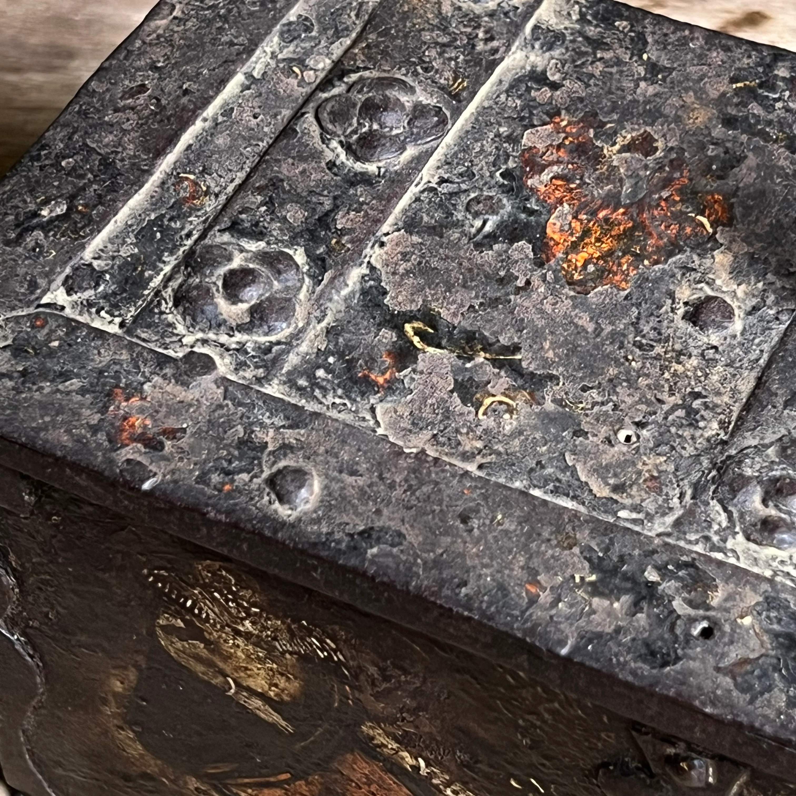 Renaissance Painted Iron Strong Box (Armoured Coffert) c.1580–1620, Nuremberg Southern Germany - Image 18