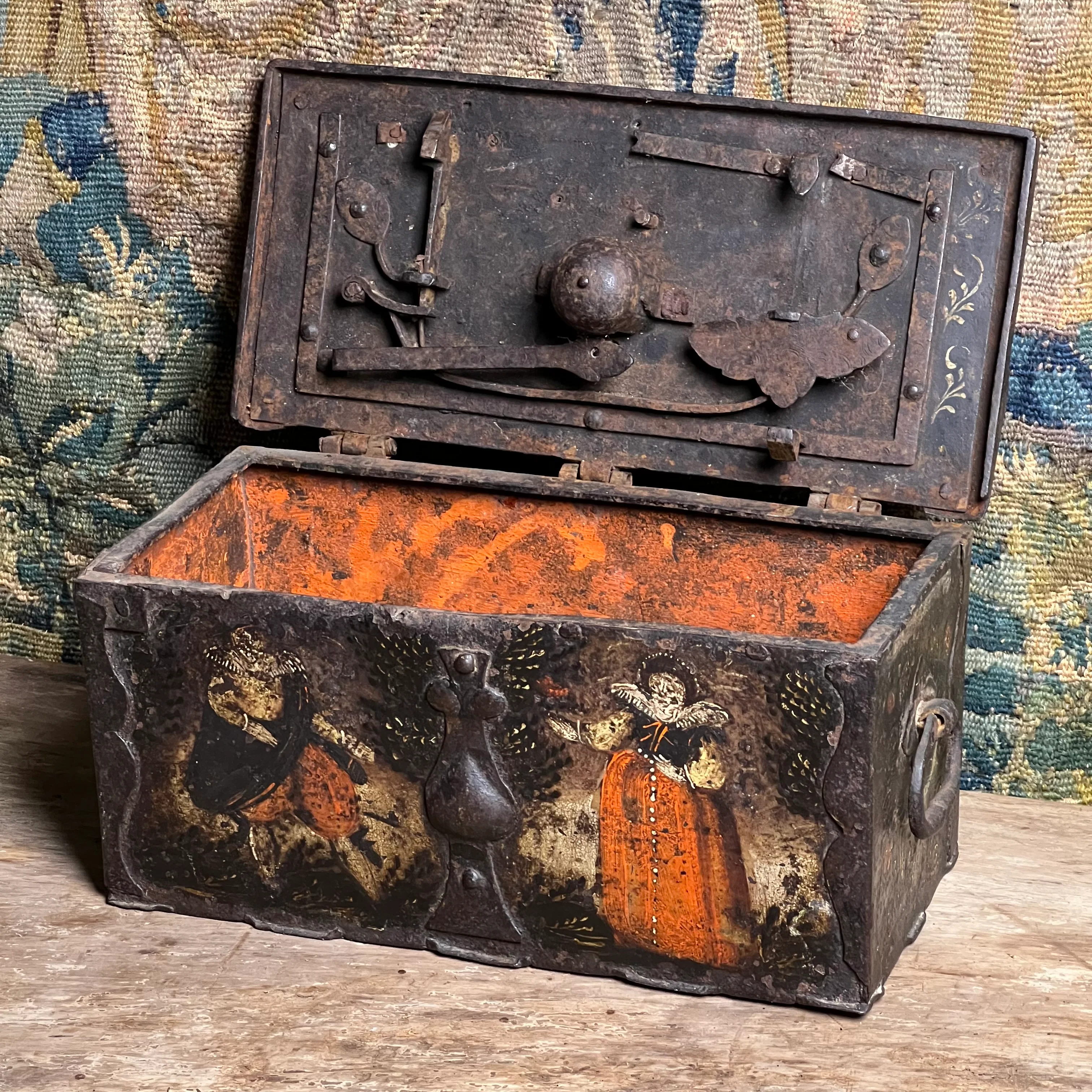 Renaissance Painted Iron Strong Box (Armoured Coffert) c.1580–1620, Nuremberg Southern Germany - Image 23