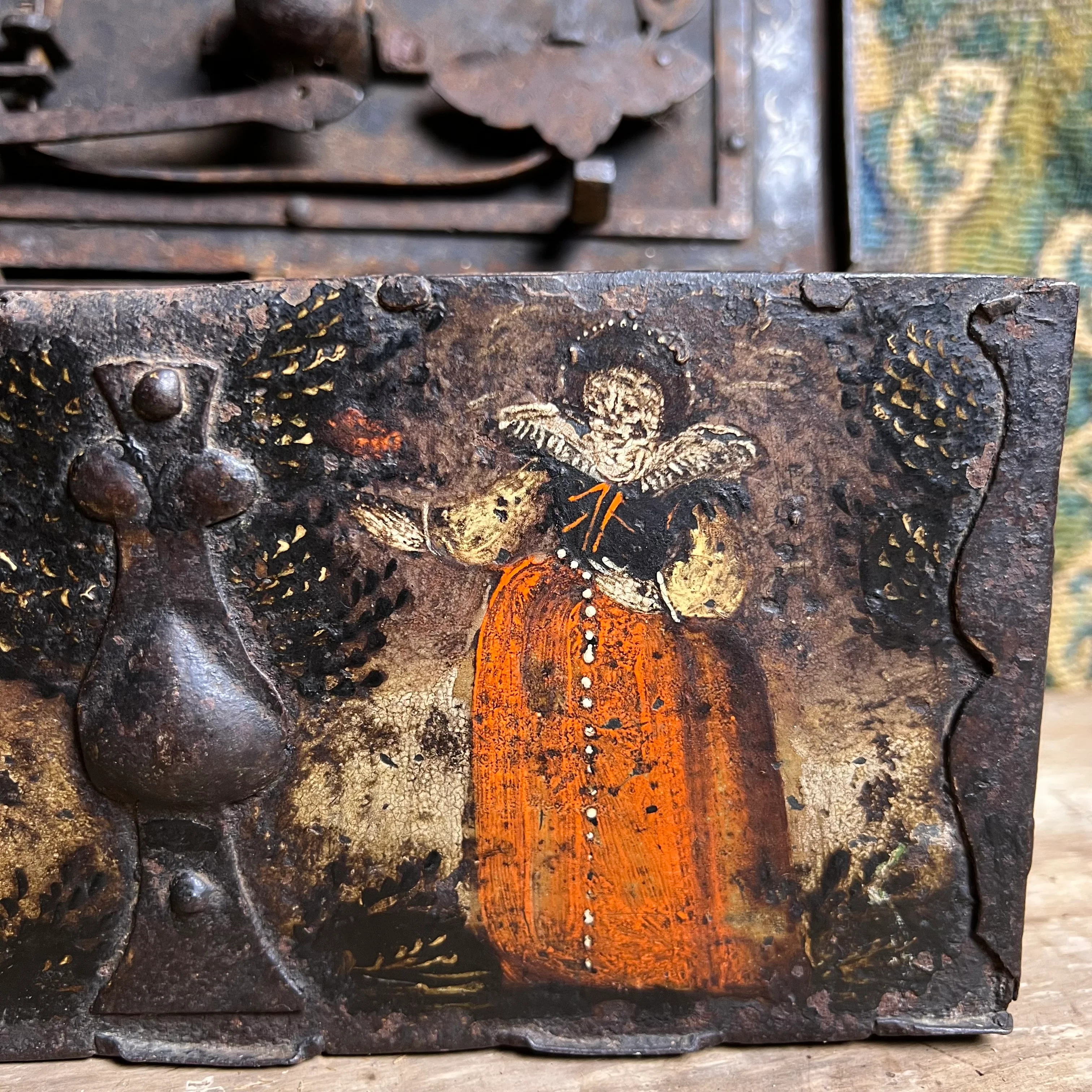 Renaissance Painted Iron Strong Box (Armoured Coffert) c.1580–1620, Nuremberg Southern Germany - Image 25