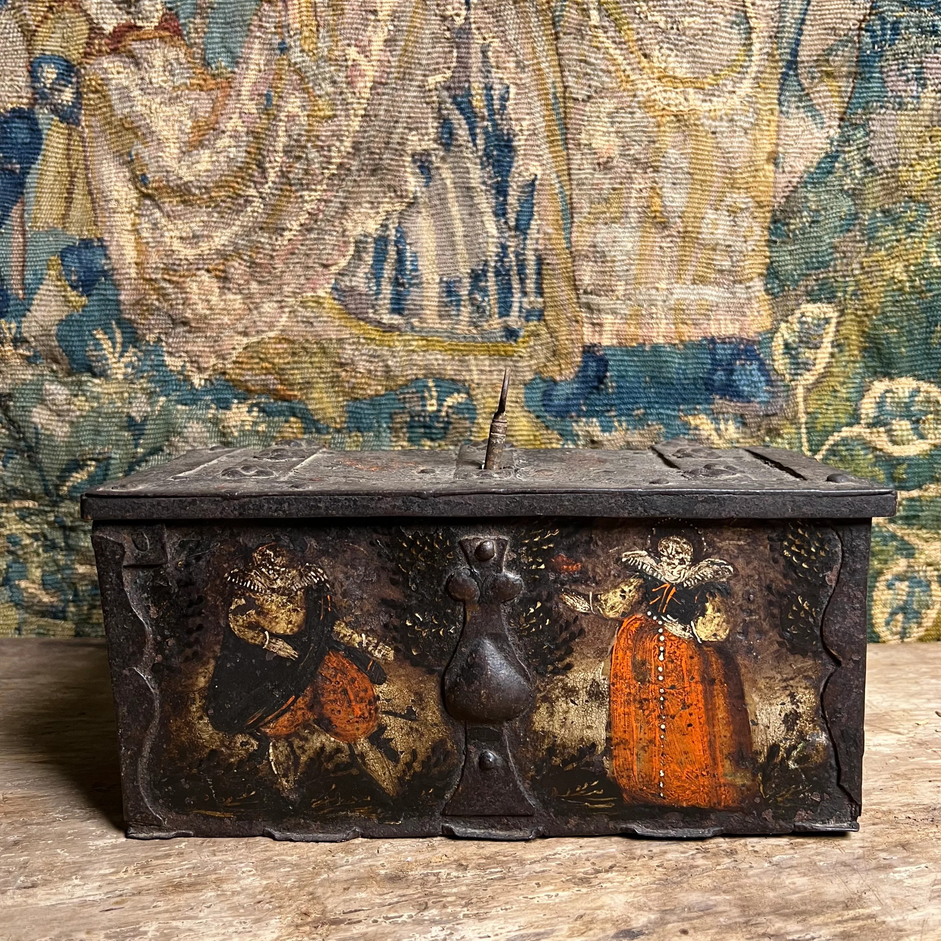Renaissance Painted Iron Strong Box (Armoured Coffert) c.1580–1620, Nuremberg Southern Germany - Image 28