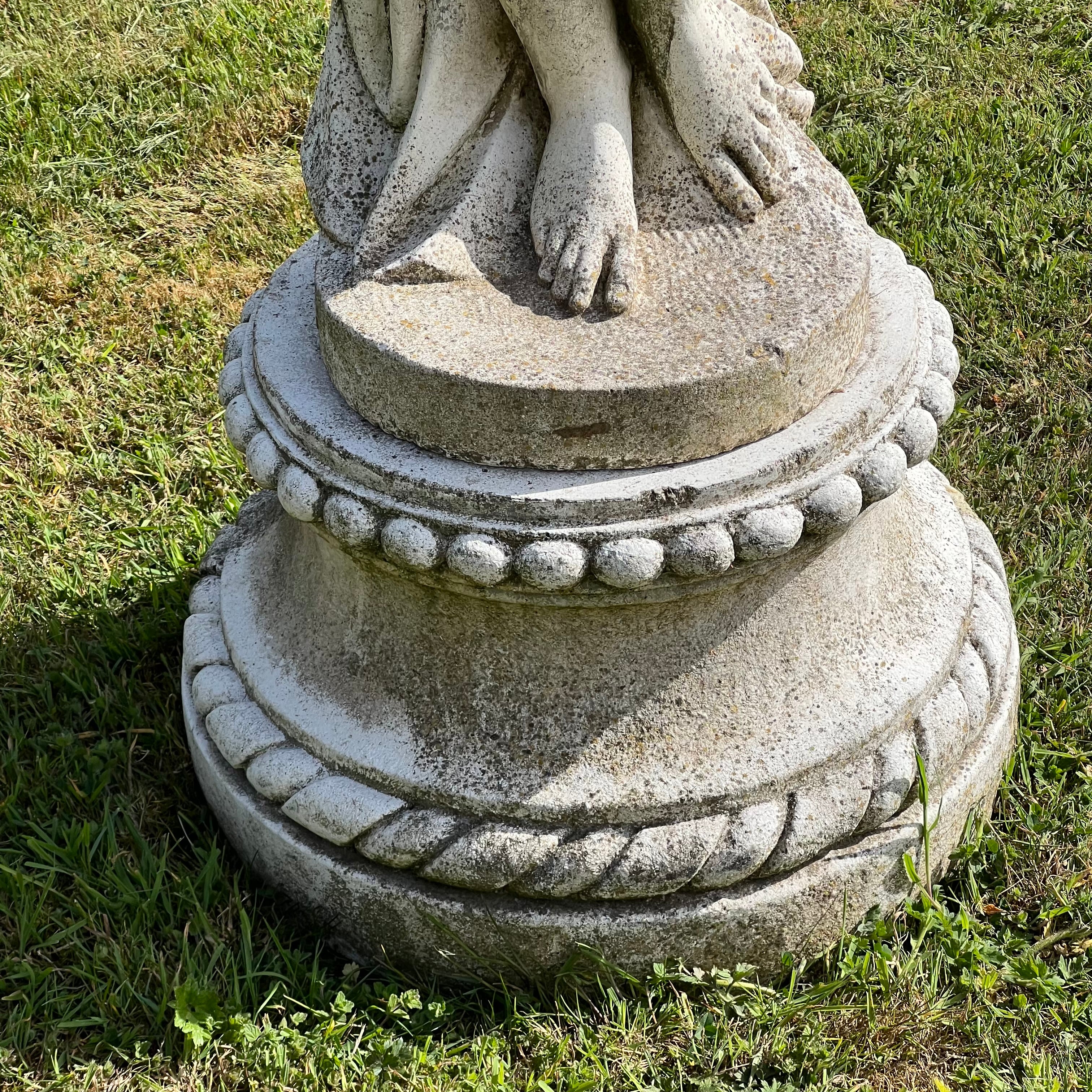 Statue of a Classical Maiden Carrying Water and Wine Mid 20th Century - Image 4