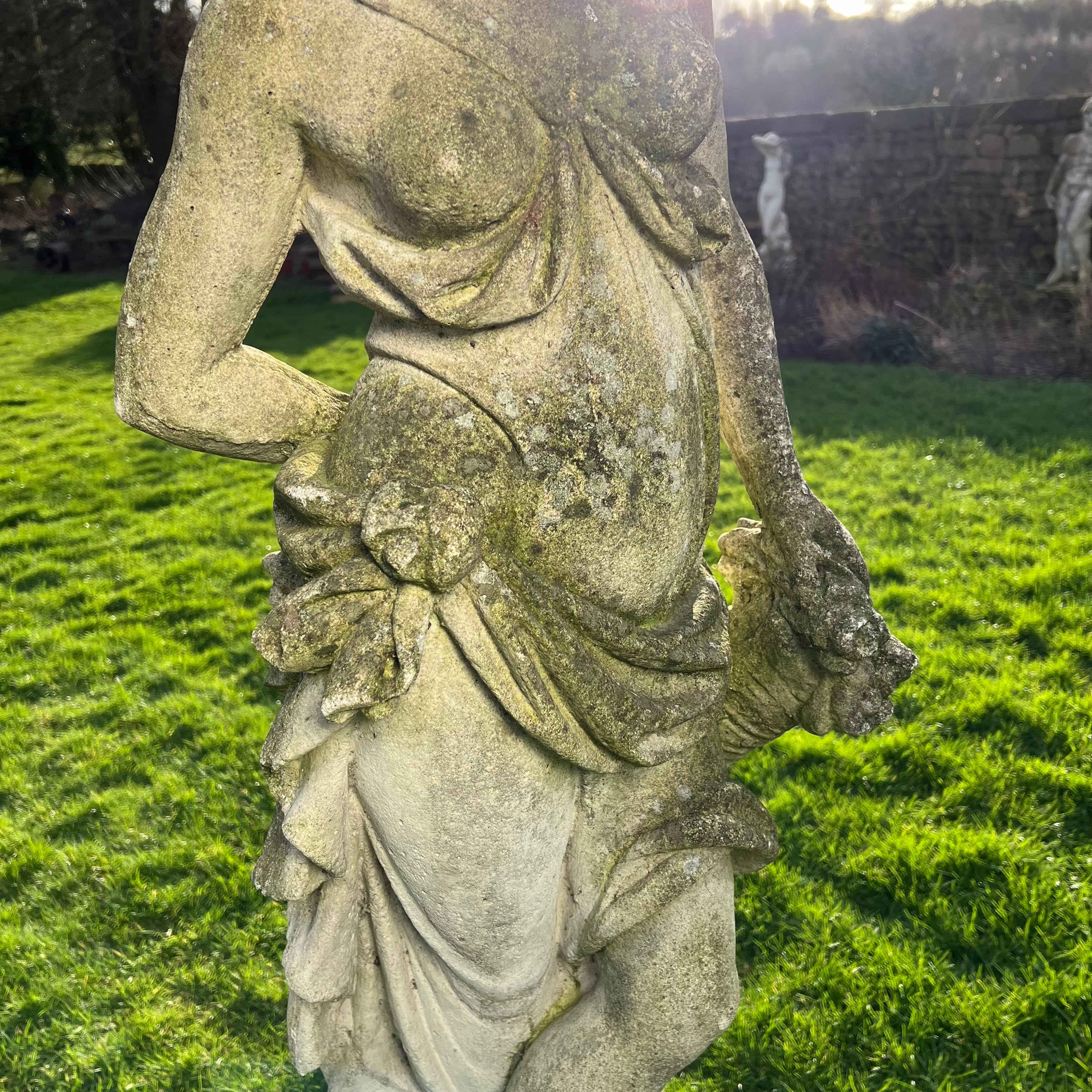 Statue of Flora with Scrolled Plinth Mid 20th Century - Image 10
