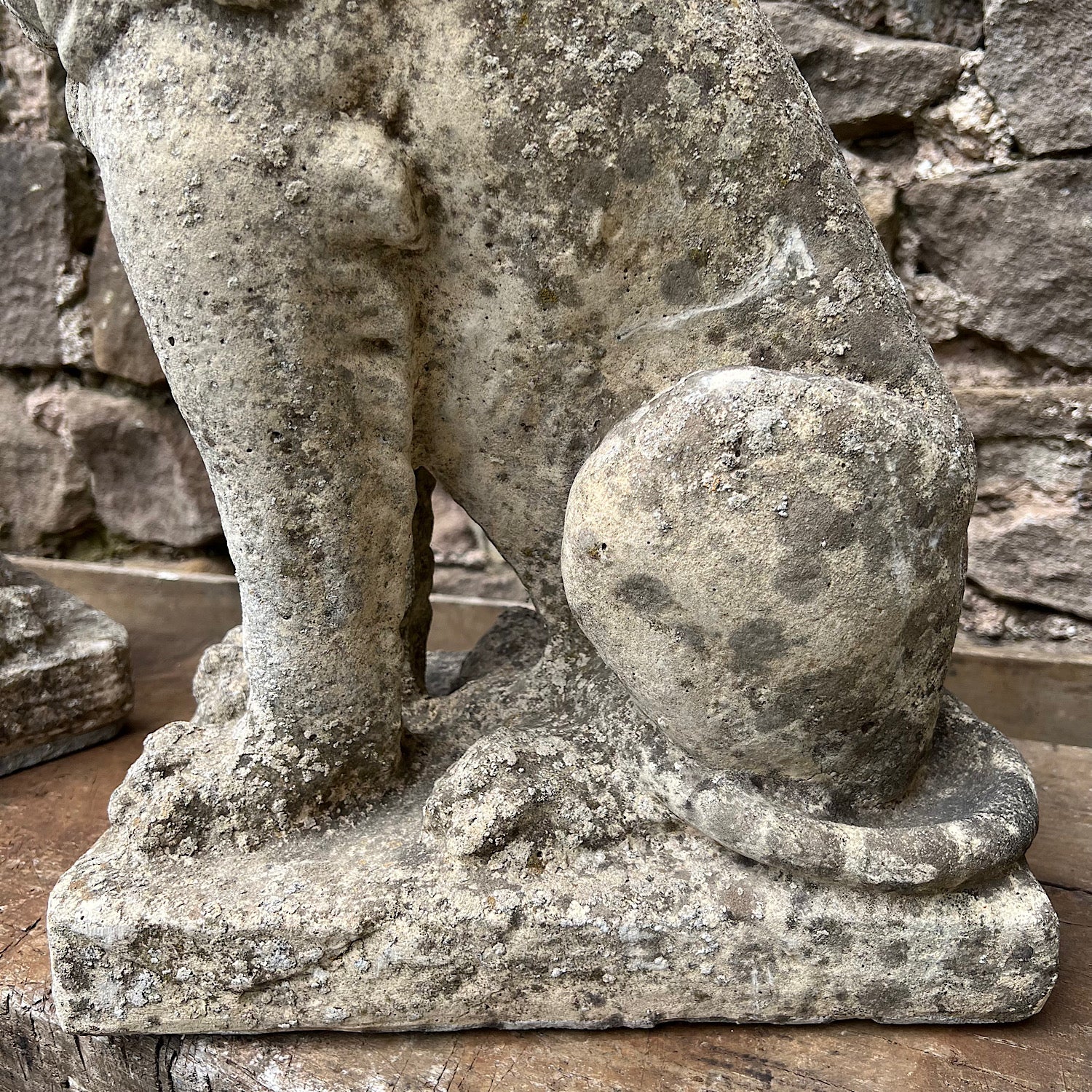 Stone Composite Lions Mid 20th Century - Image 7