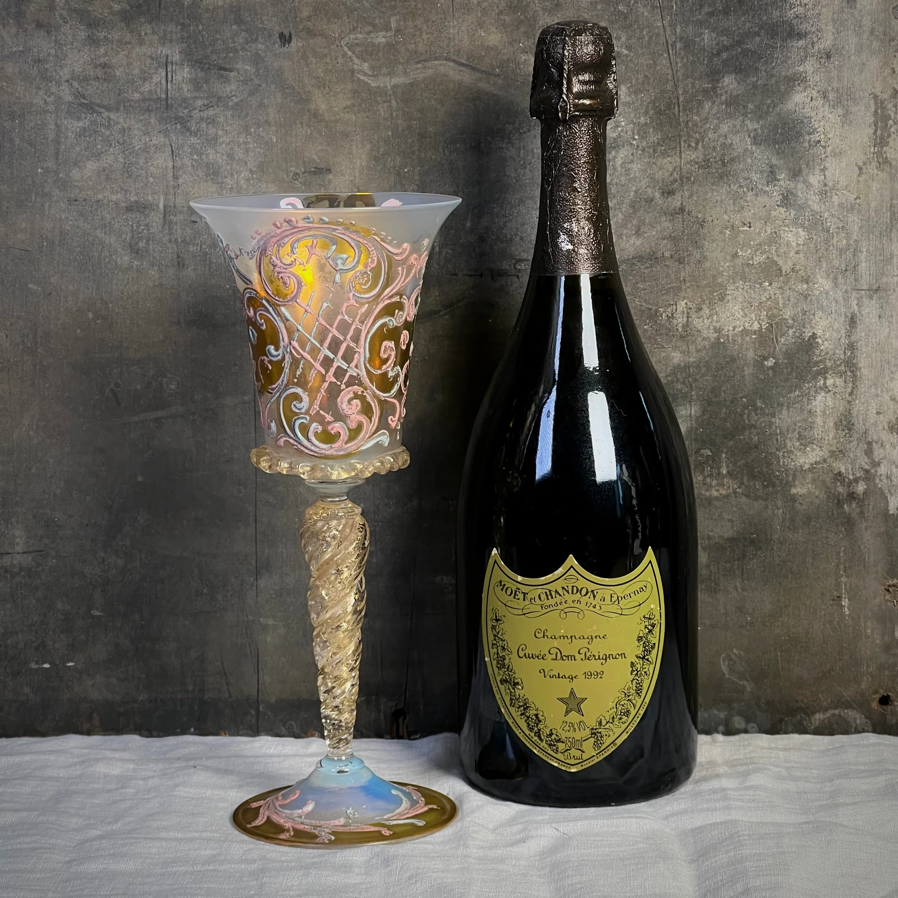 Stunning Collection of Five Venetian Murano Goblets - Image 7
